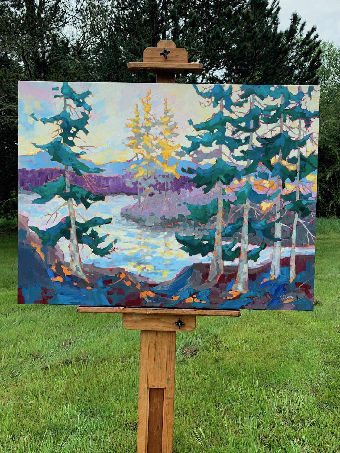 <p>Artist Comments<br>Teresa Smith frequently hikes through the forests of San Juan Island where she lives, resulting in an ongoing series of the Lagoon. 