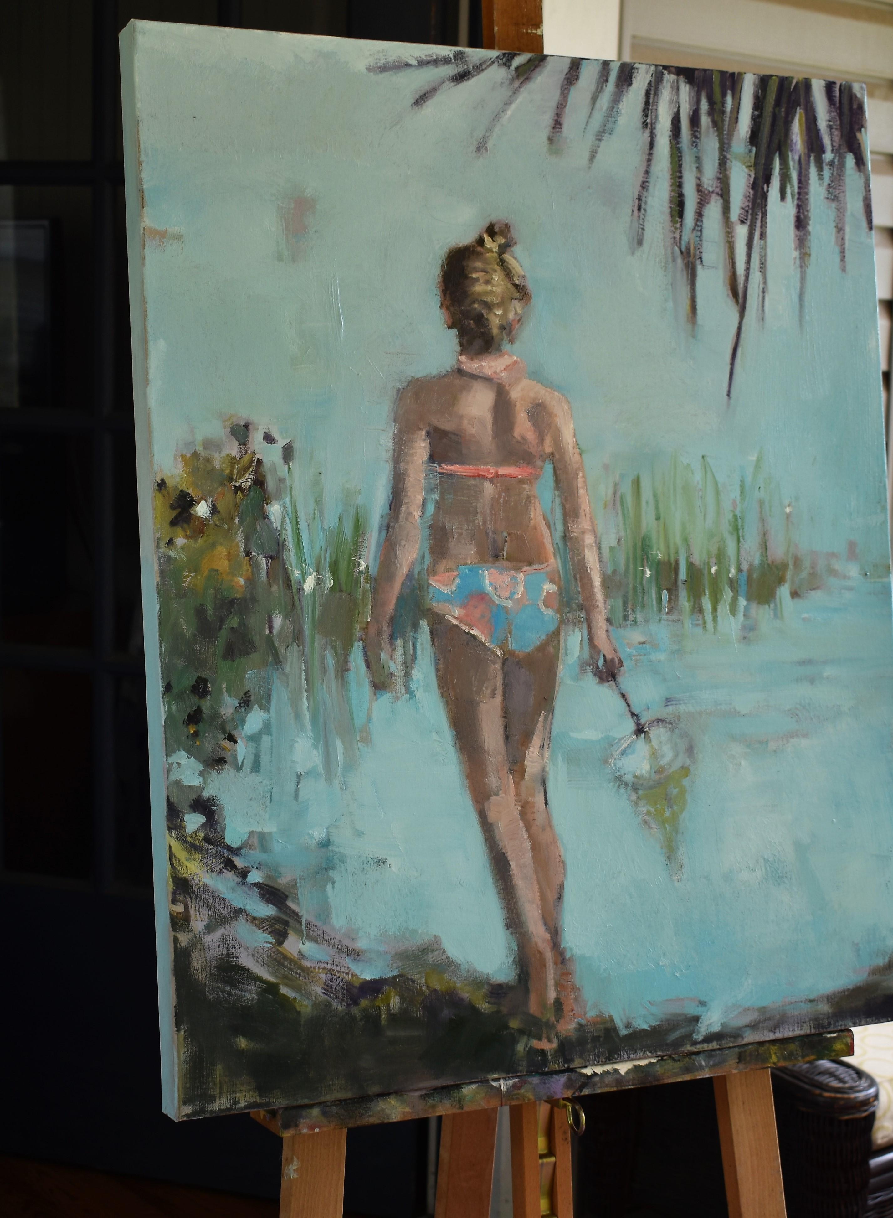 La vista di un bambino, Pittura a olio - Art Impressionismo astratto di Mary Pratt