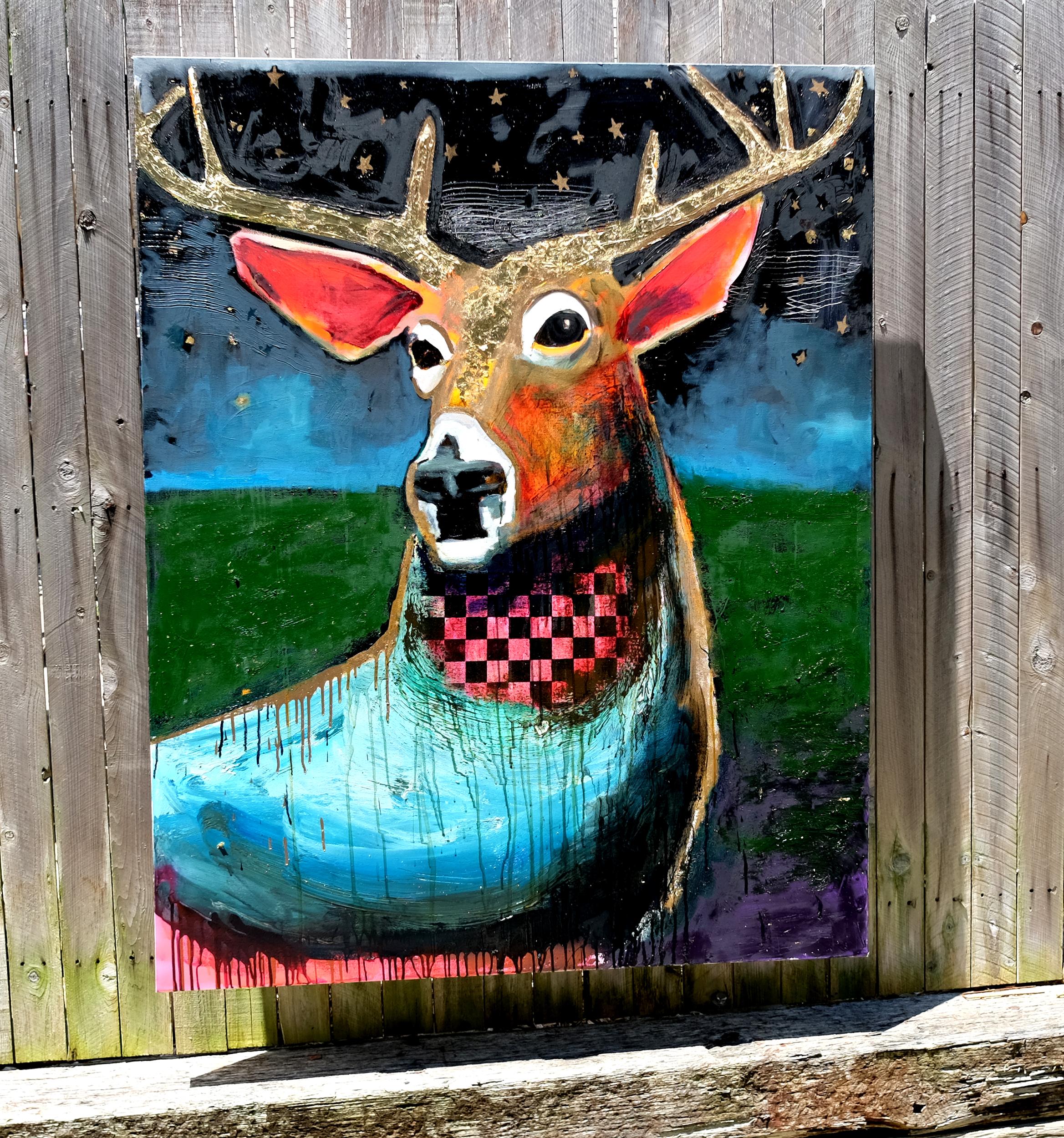 easy deer painting