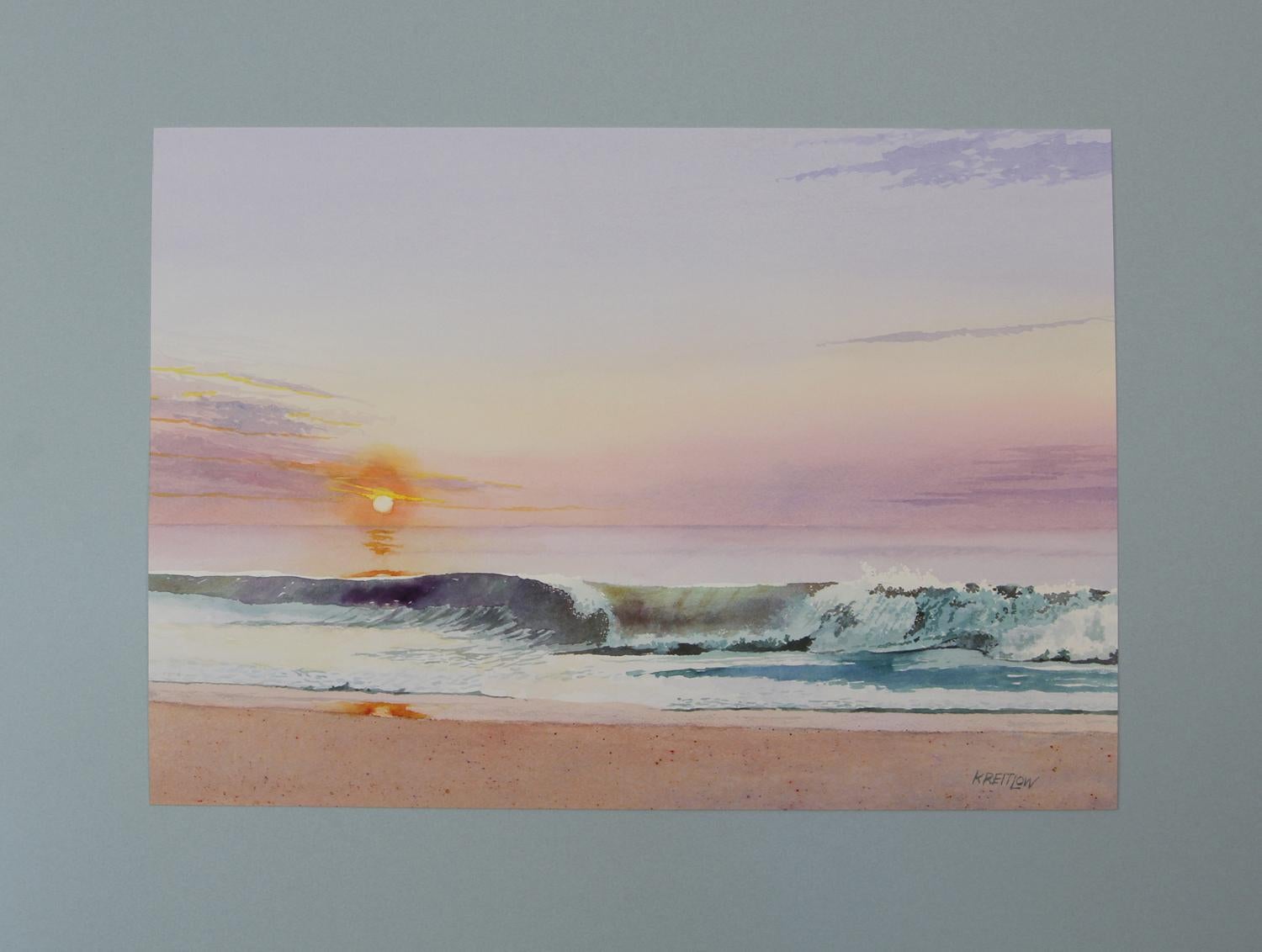 Rehoboth Sunrise, Original Painting - American Realist Art by Bill Kreitlow