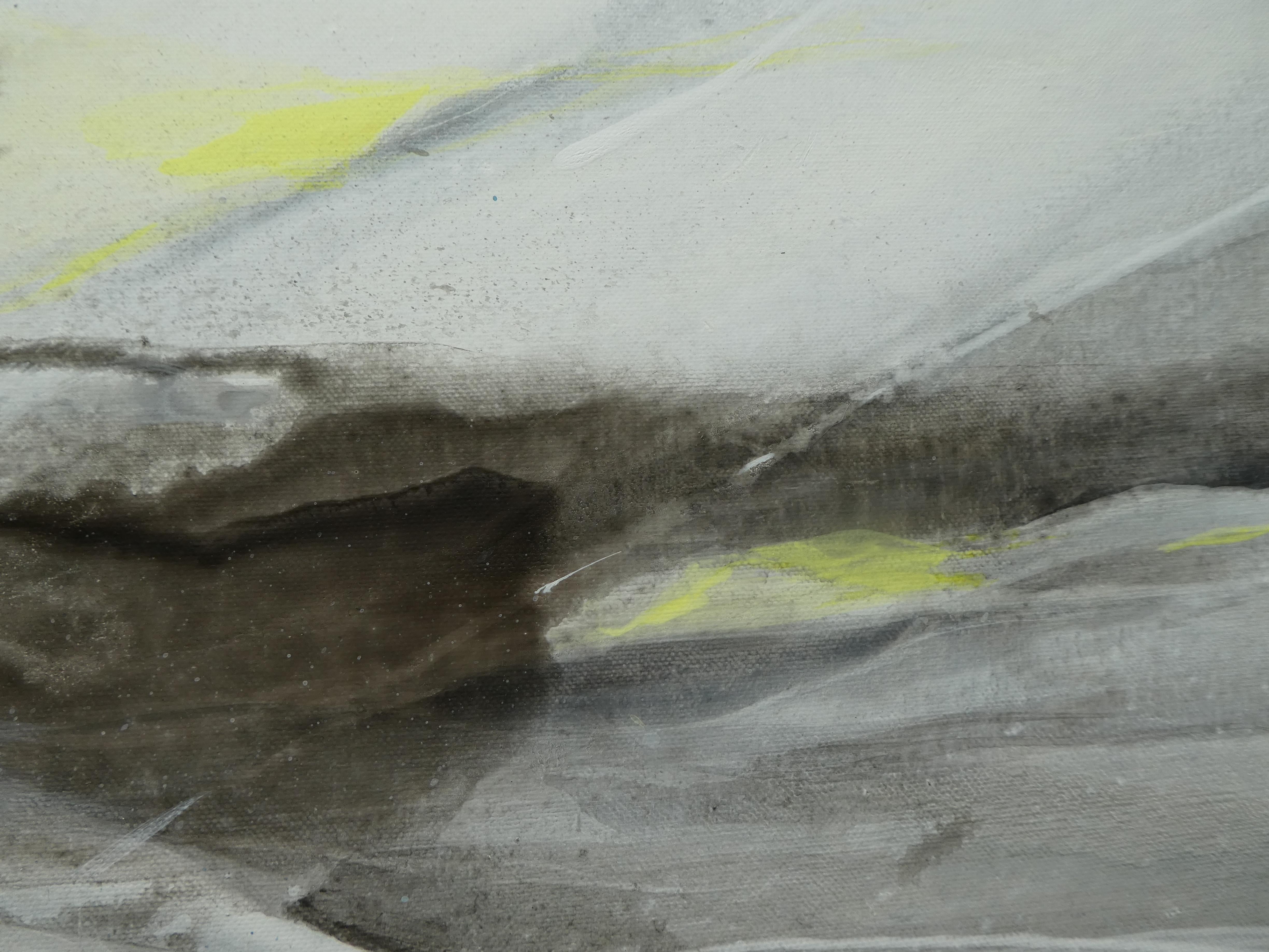 Tempesta mattutina II, Pittura astratta - Abstract Painting Grigio di Dorothy Dunn
