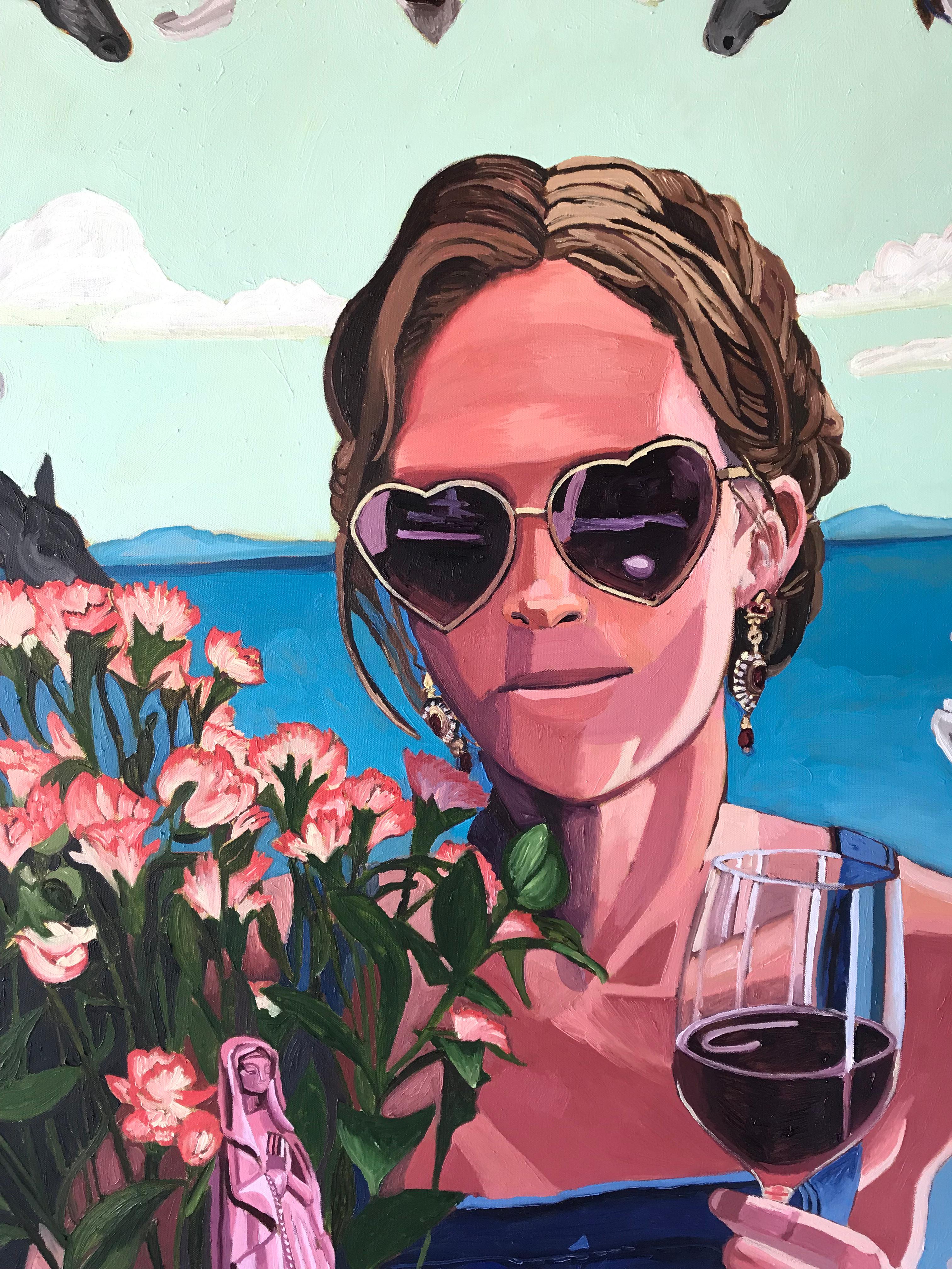 Rachel Srinivasan Queen of Cups, Oil Painting For Sale at 1stDibs