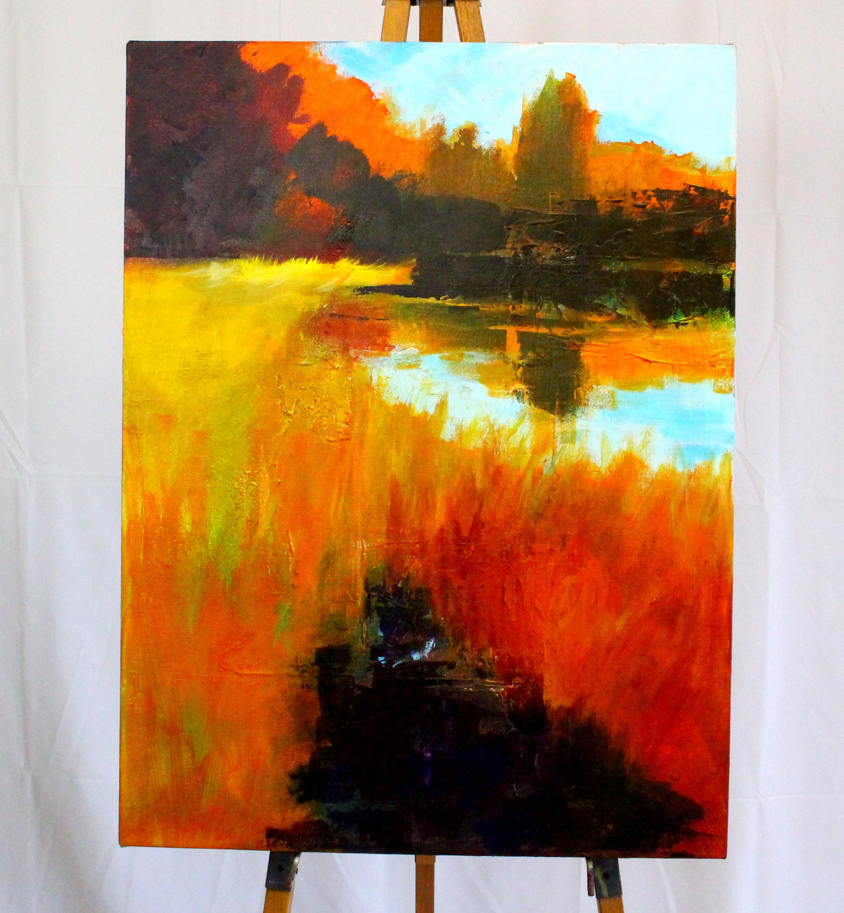 abstract marsh paintings