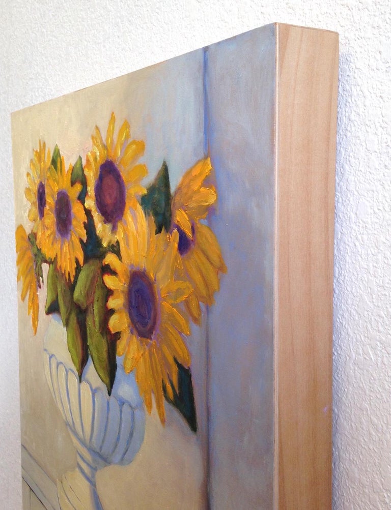 Pat Doherty - Arrangement of Sunflowers, Oil Painting For Sale at 1stDibs