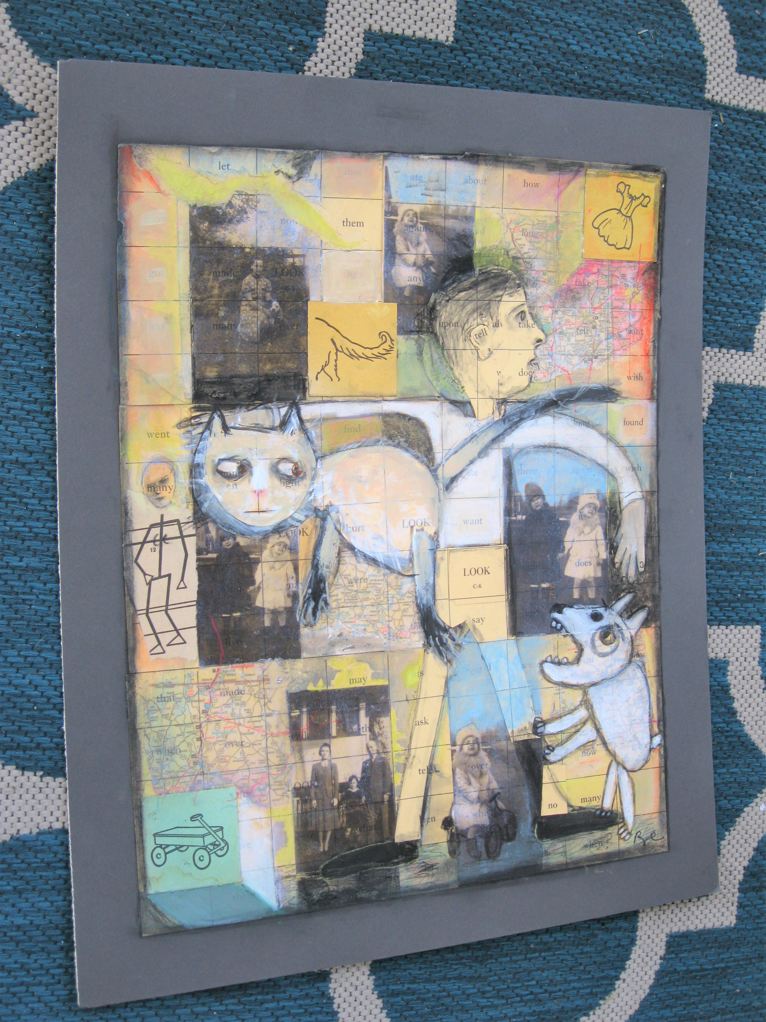 <p>Artist Comments<br>Part of Libby's ongoing series of intricate collages inspired by relatable family memories and personal artifacts. She explains of this piece, 