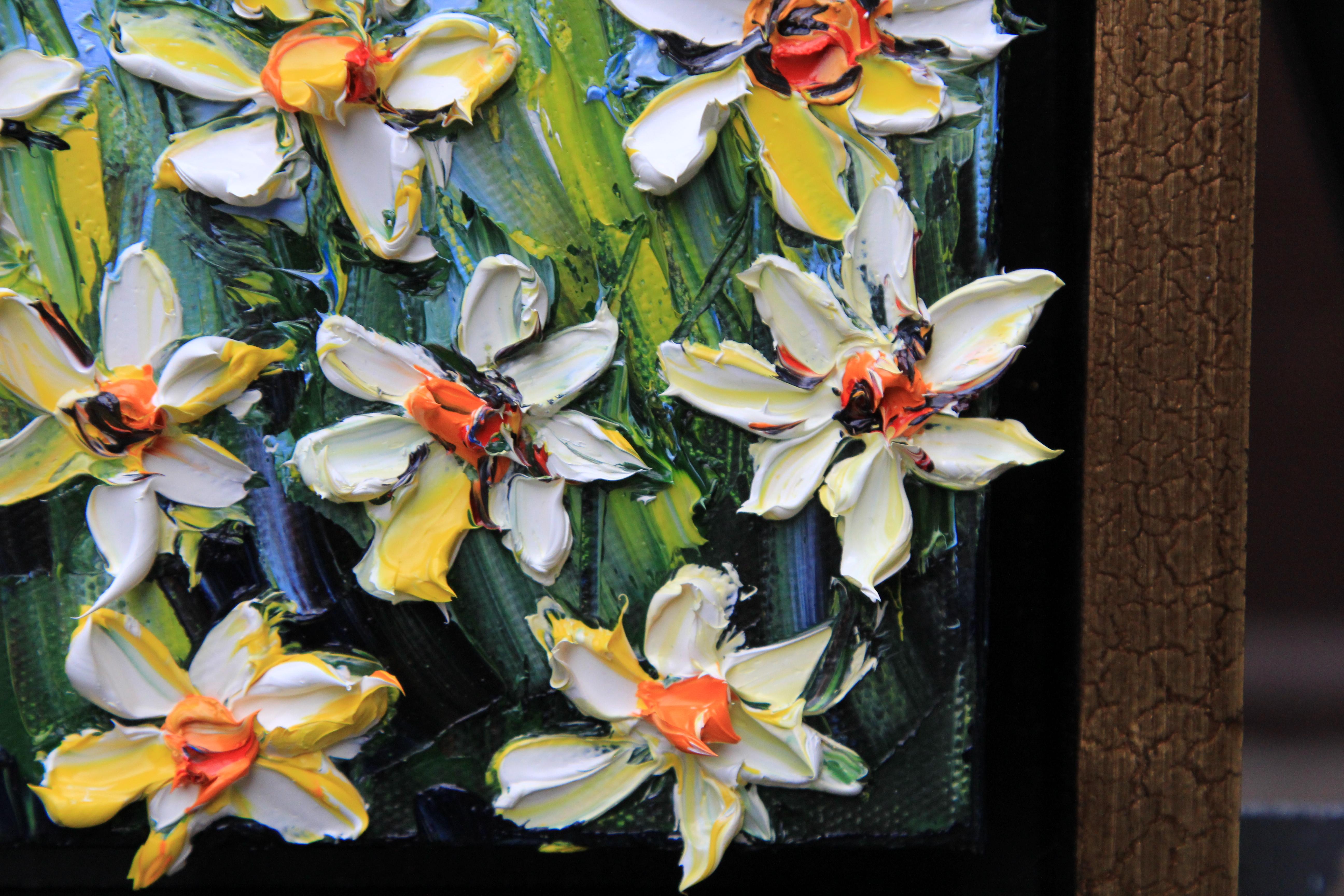 Springtime with Monet, Oil Painting - Abstract Impressionist Art by Lisa Elley