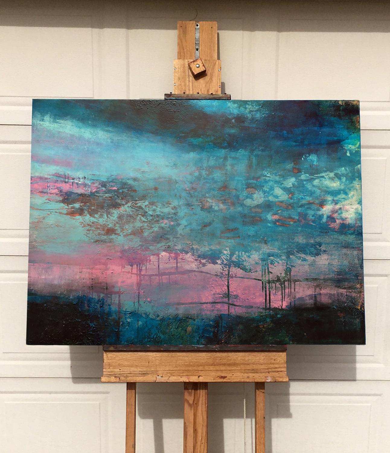 <p>Artist Comments<br>Agata says this painting was inspired by watching the beautiful close of a day on a lake. 