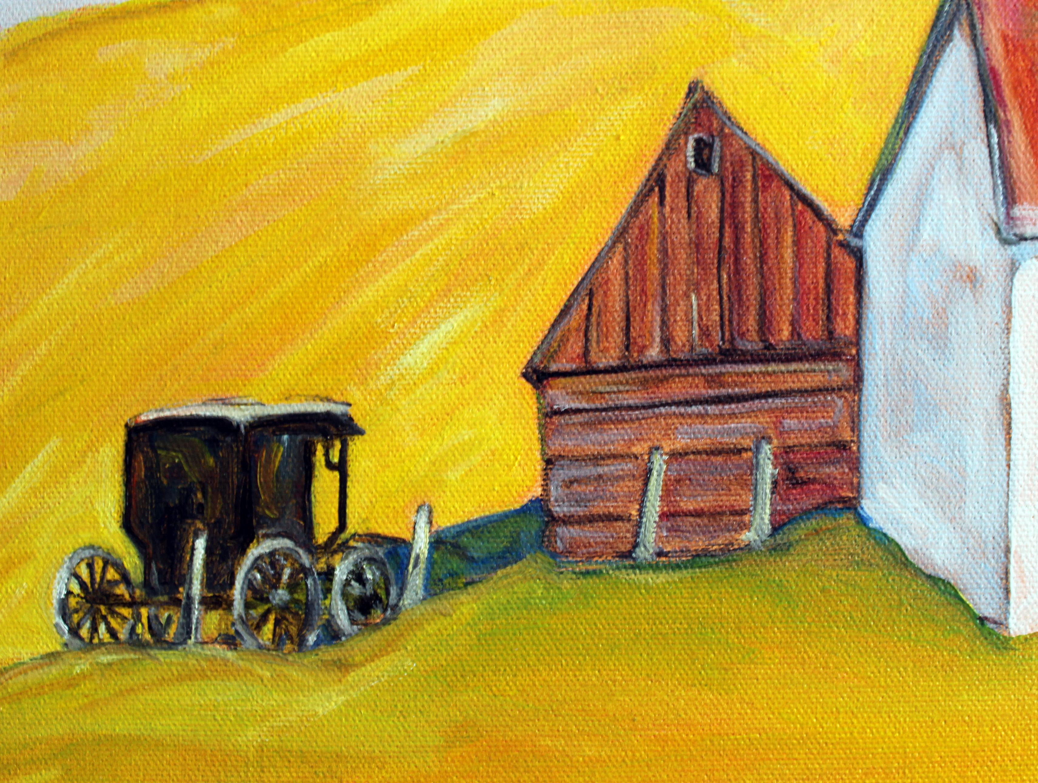 amish farmer painting