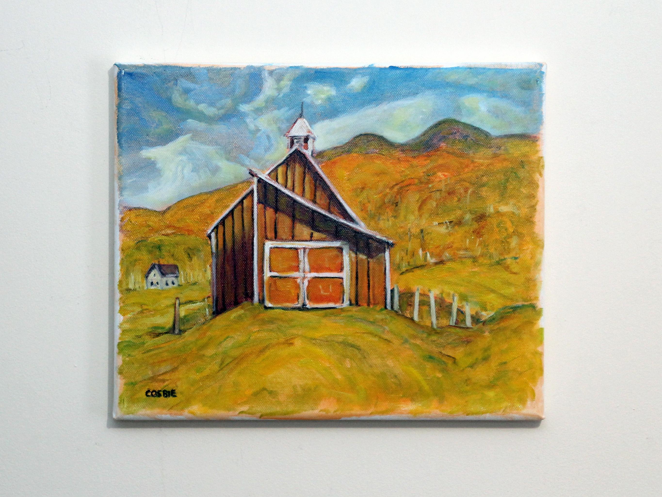 Grandview Bauernhof, Stowe, Vermont, Ölgemälde (Zeitgenössisch), Painting, von Doug Cosbie