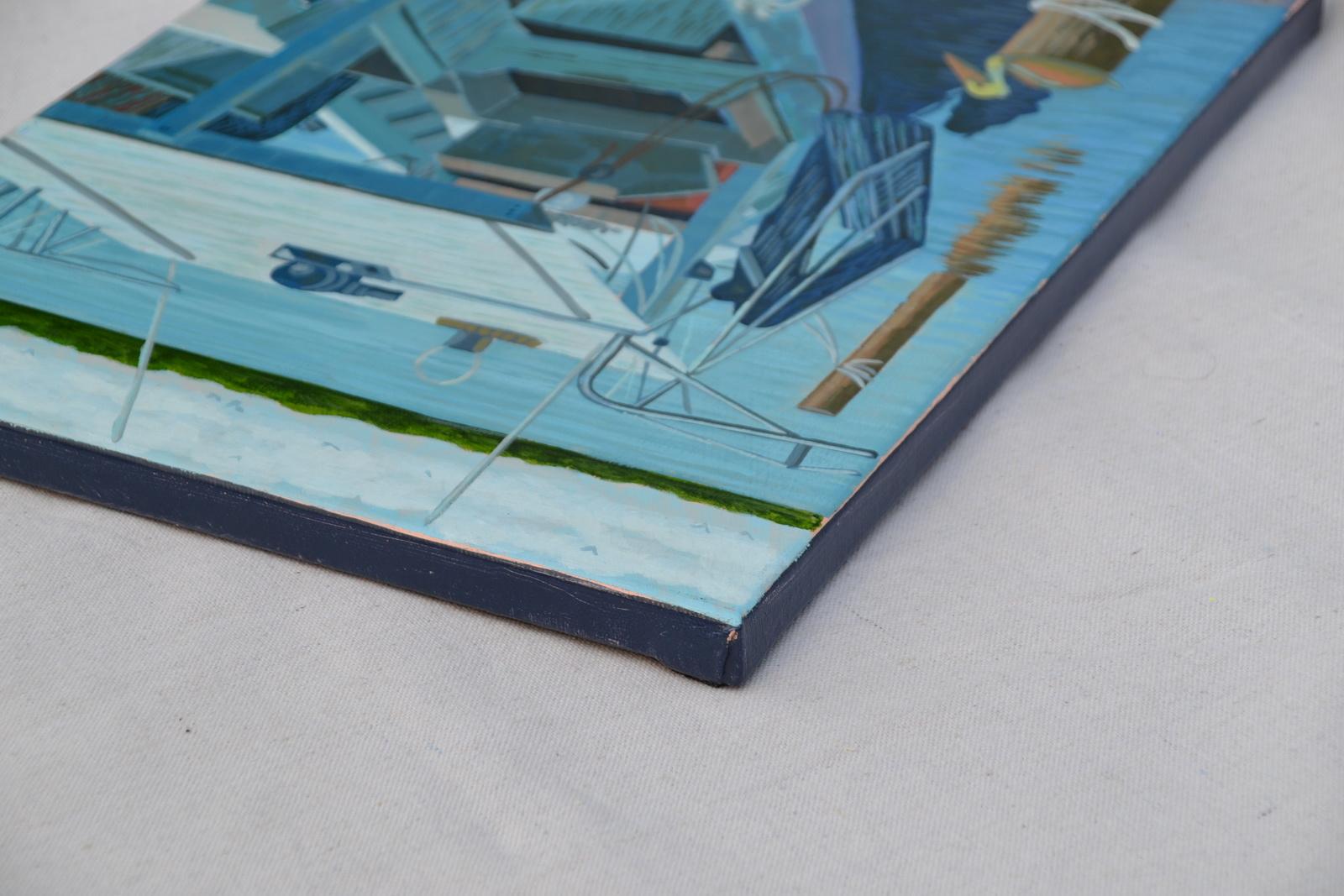 Marisco, Pittura originale - Landscape Painting Blu di Fernando Soler