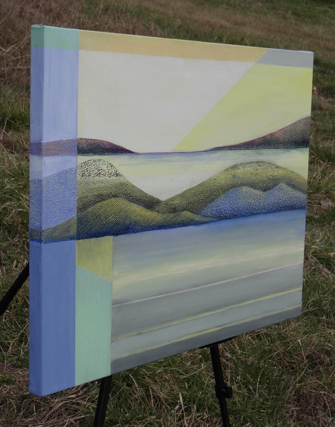 Nuovi orizzonti, Pittura astratta - Mixed Media Art Astratto di Brit J. Oie