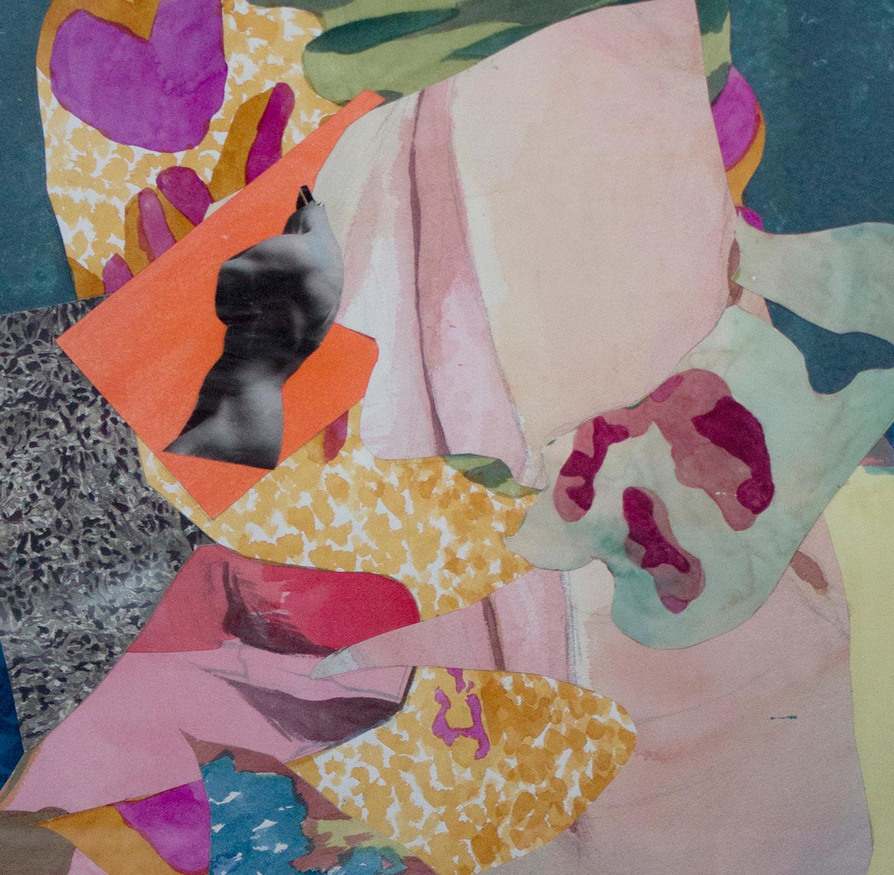 <p>Artist Comments<br> In this piece, Grace combined abstraction and figuration in a unified collage. She utilized printed images and watercolor cutouts from her old paintings, layering and editing them simultaneously. The resulting image creates a