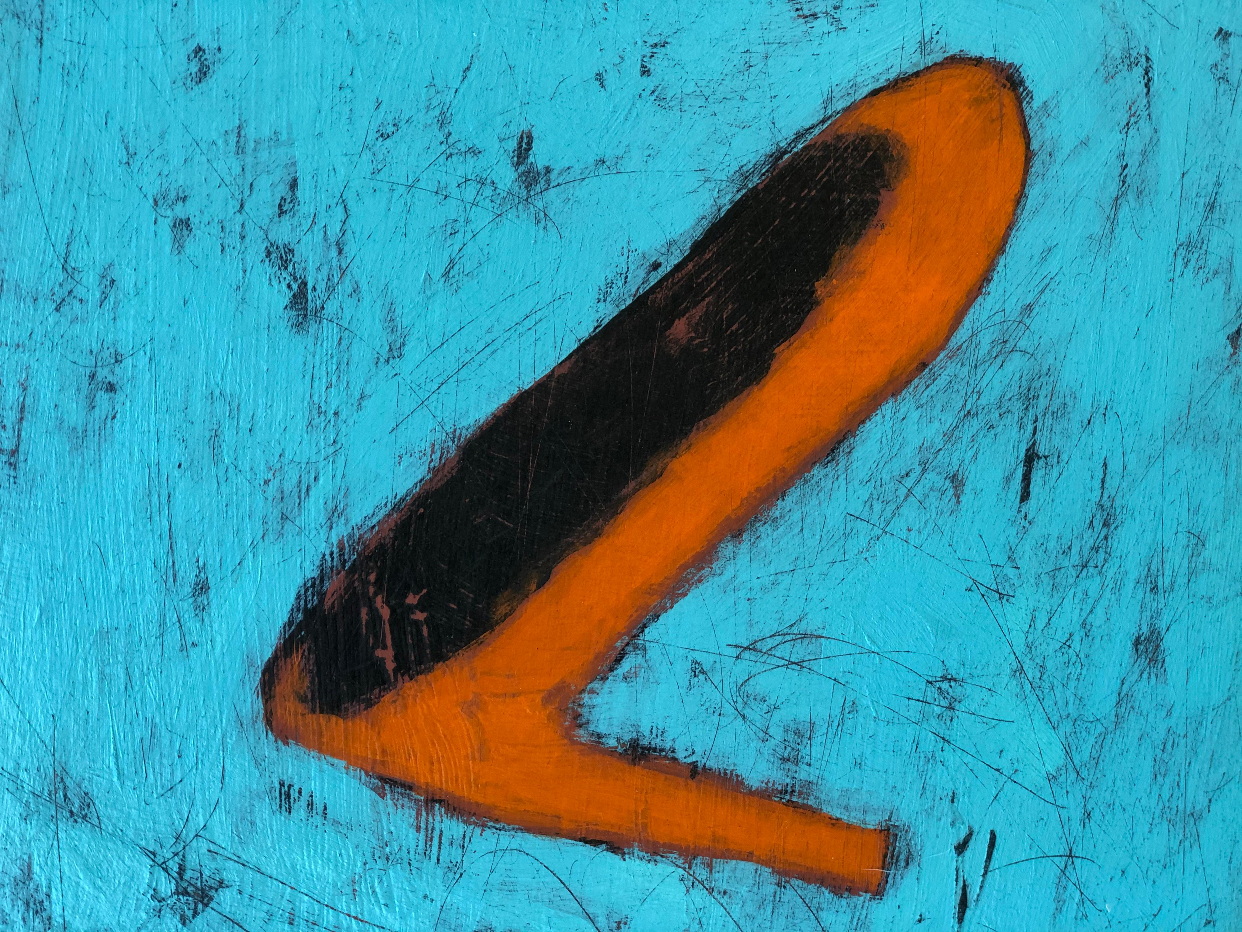<p>Artist Comments<br />A modern, minimal painting of an orange pump. 