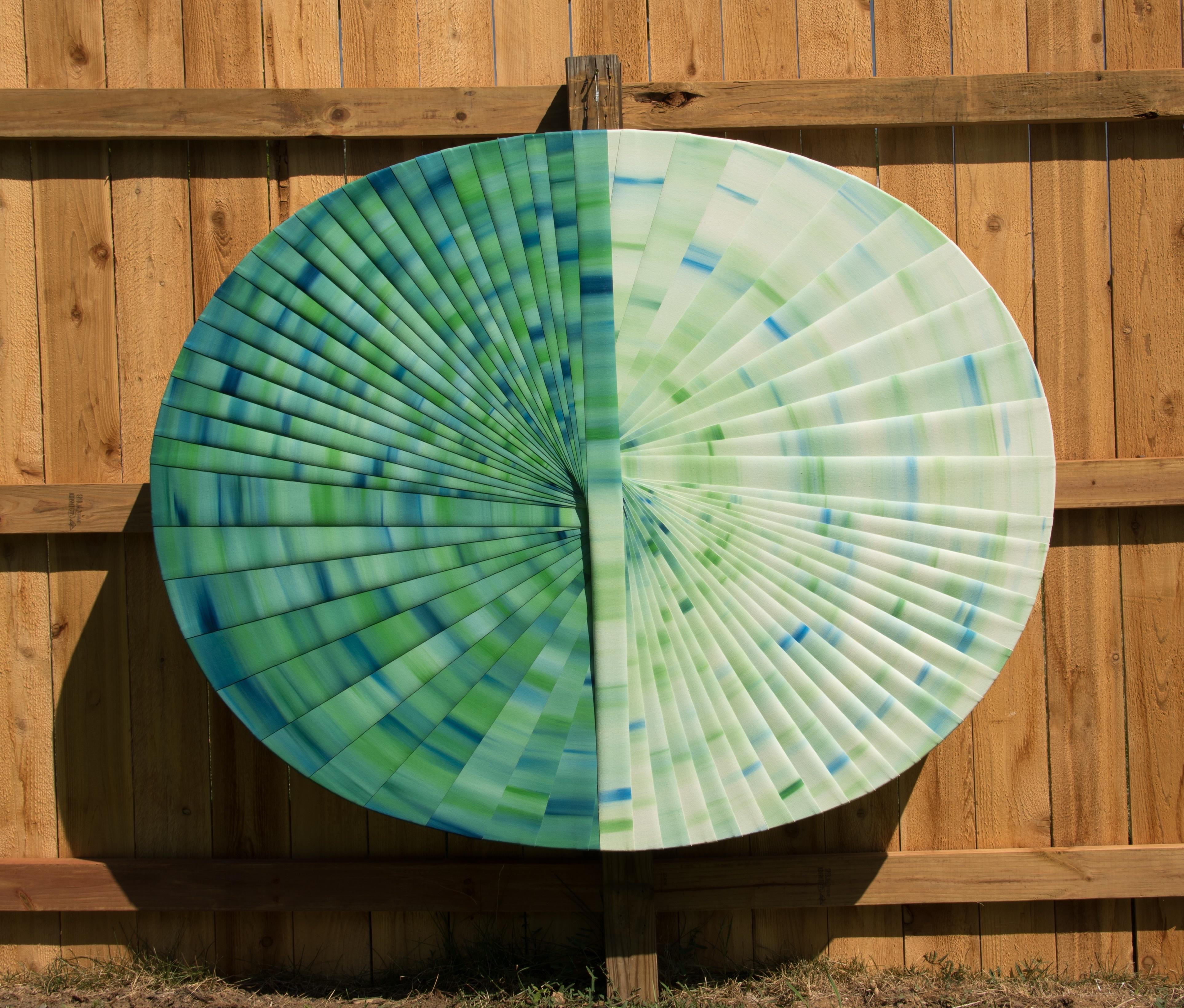 Oasis verte, peinture à l'huile abstraite - Painting de Mark Risius