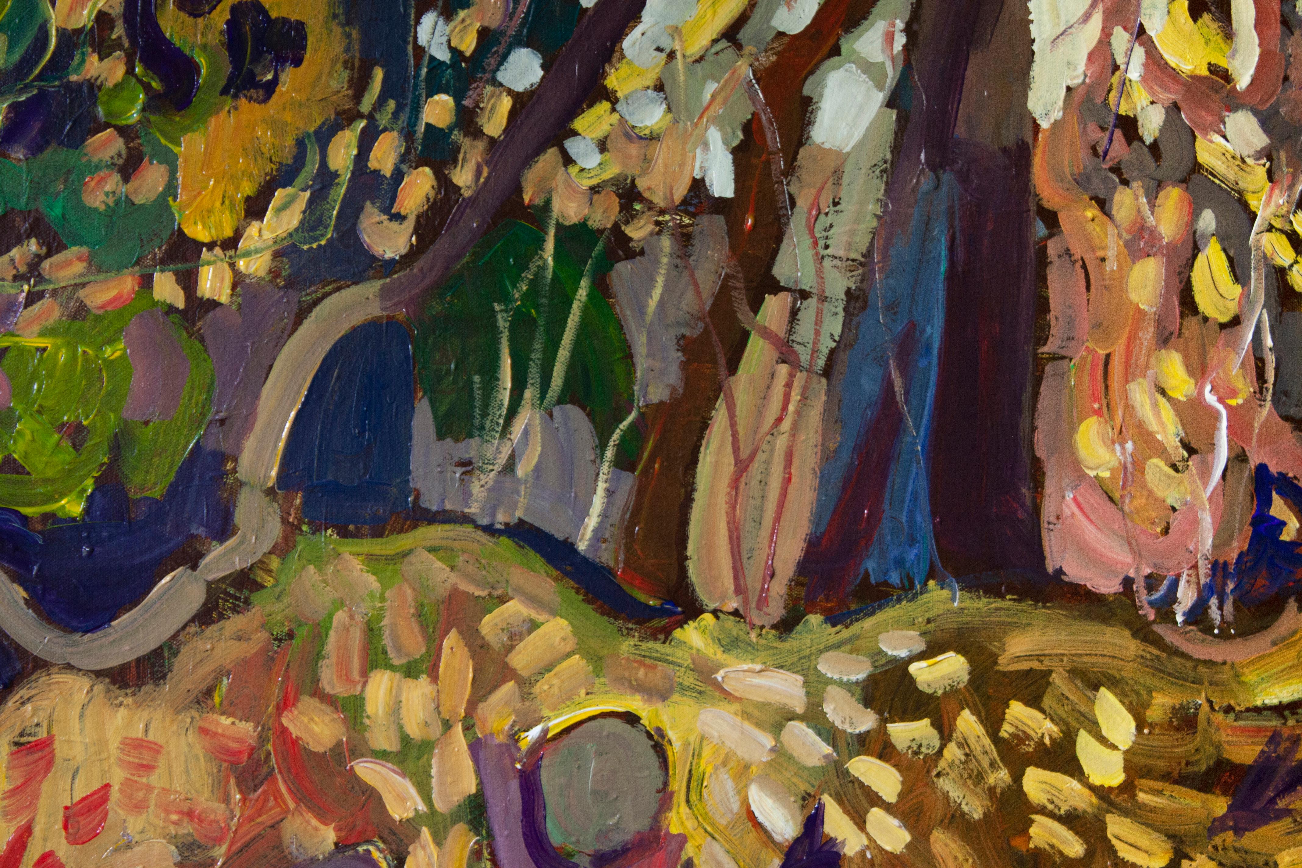 <p>Artist Comments<br>Artist Robert Hofherr says he drew inspiration for this semi-abstract scene from the landscape paintings of English artist Ivon Hitchens. Robert transformed a seasonal woodland with energetic brushwork and complex color