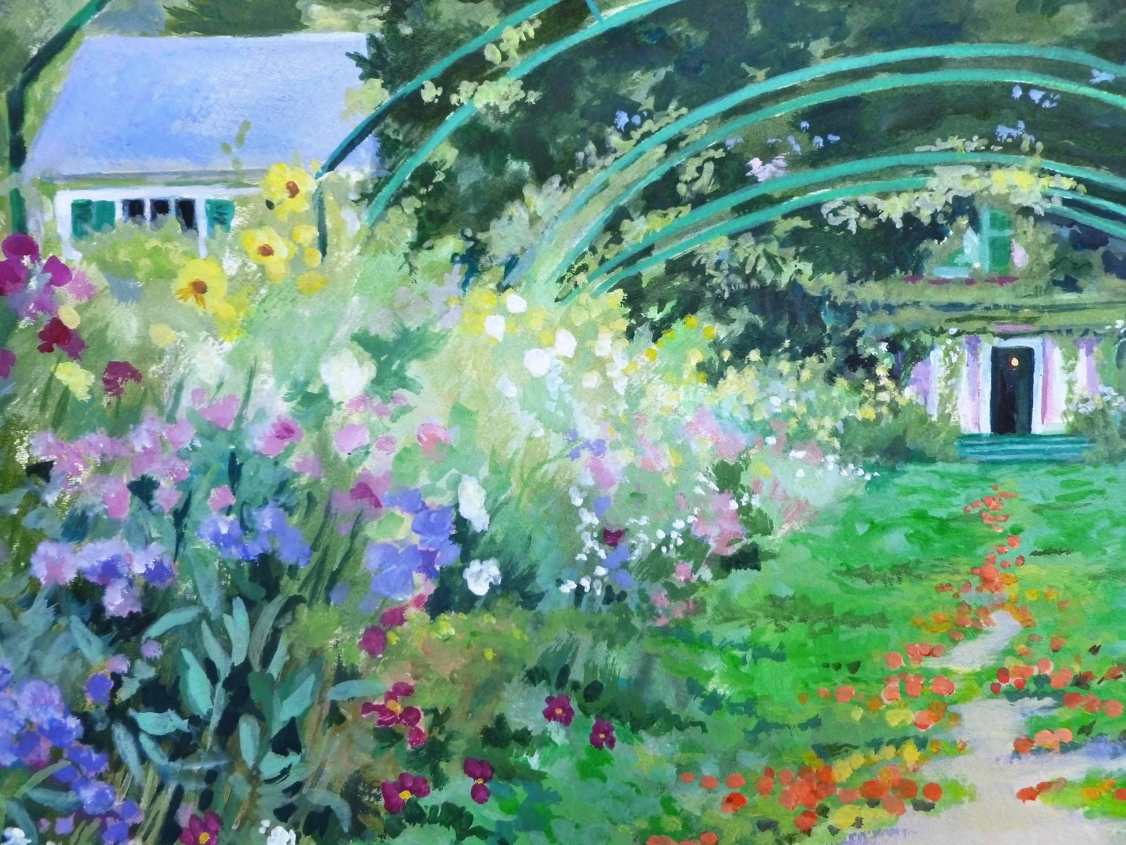 monet garden painting