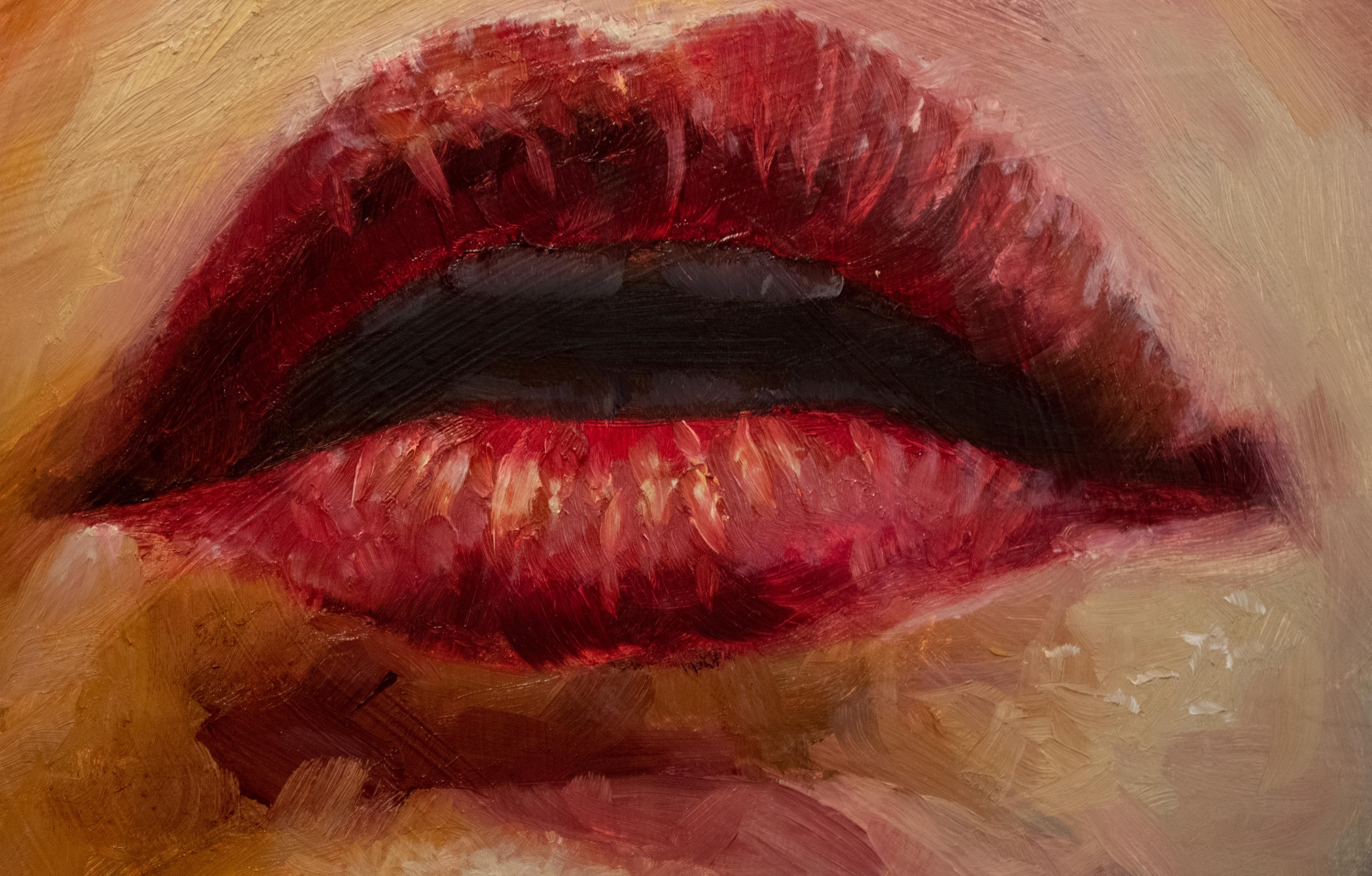 oil painting lips