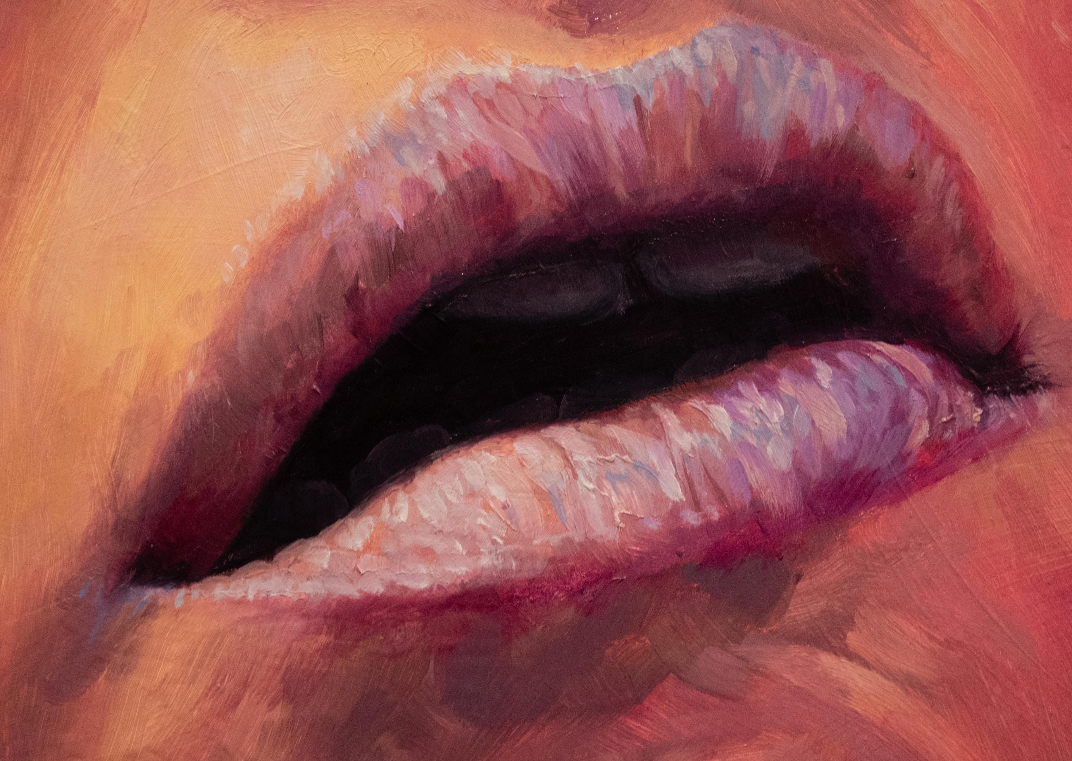 how to paint lips in oil