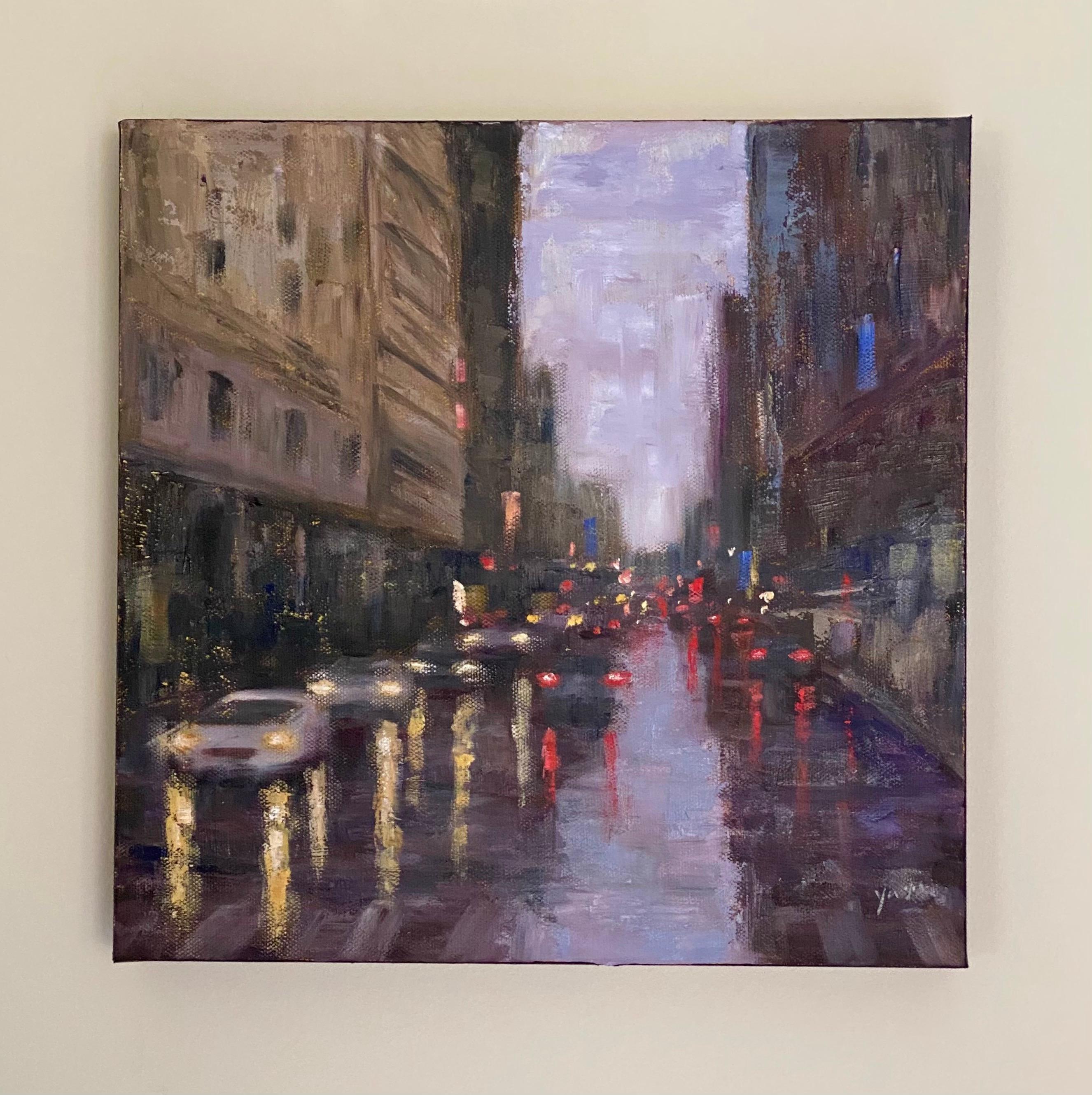 oil painting rain