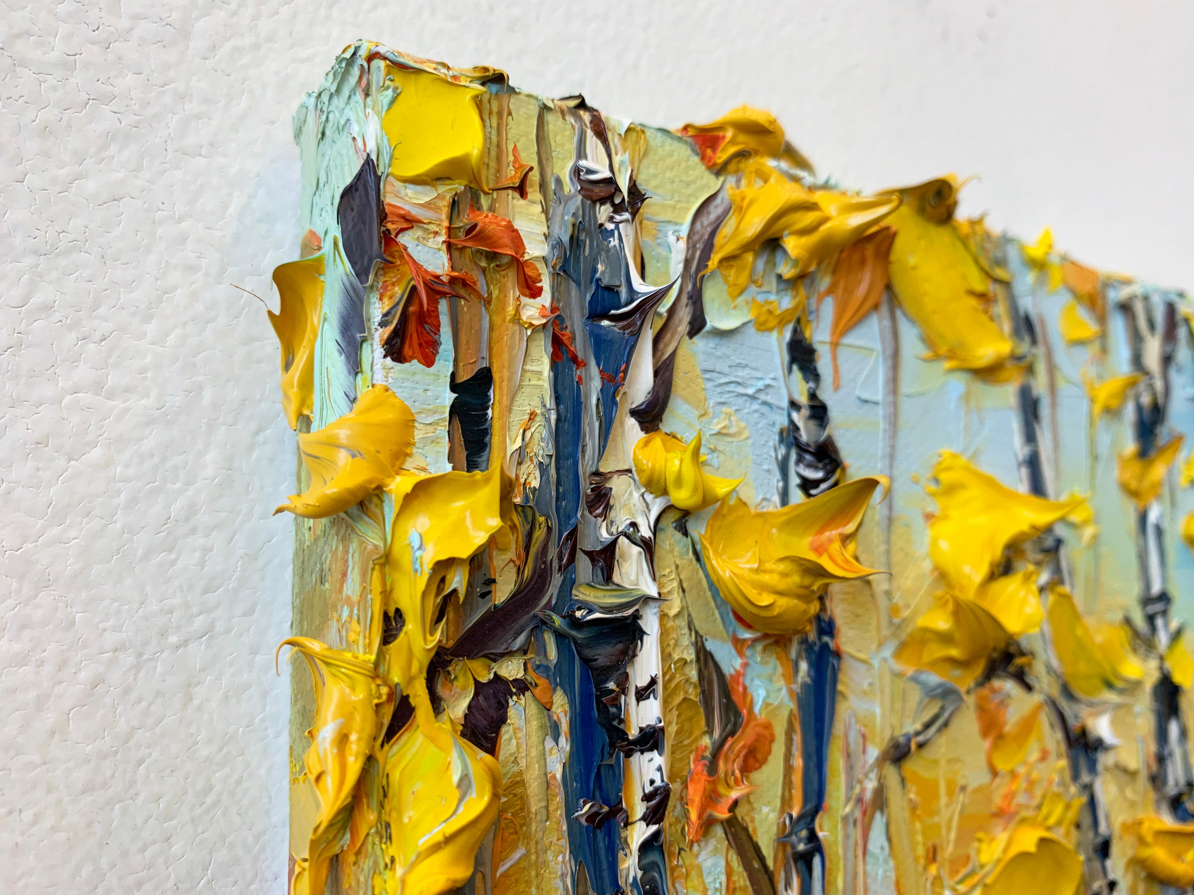 Impresiones del otoño, Pintura al óleo - Art Impresionista abstracto de Lisa Elley