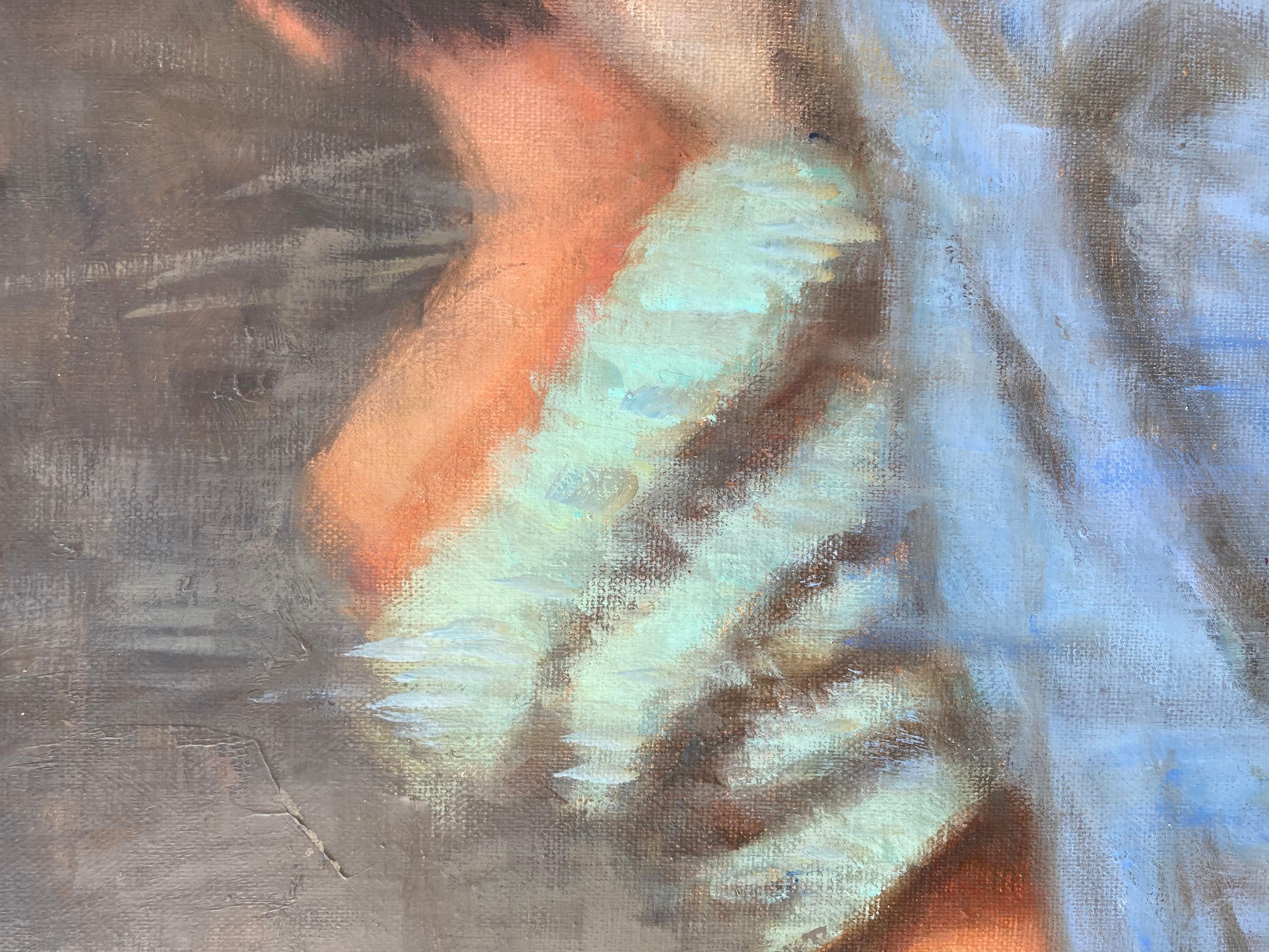 Angora Sweater, Oil Painting 1