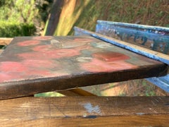 Red, Pink and Aqua, Oil Painting