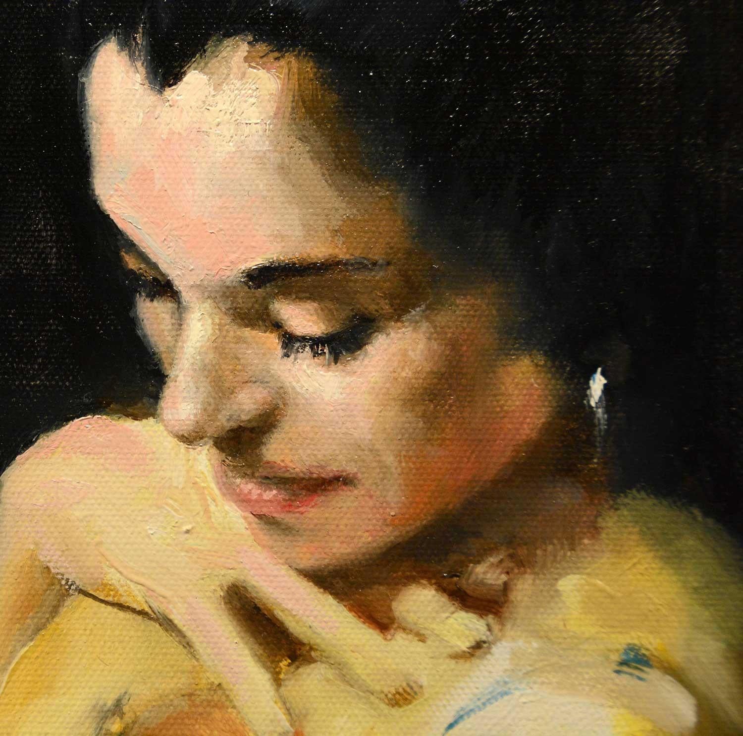 Émouvante colorée, peinture à l'huile 1