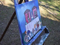 Toadstool Tea Party, Original Painting