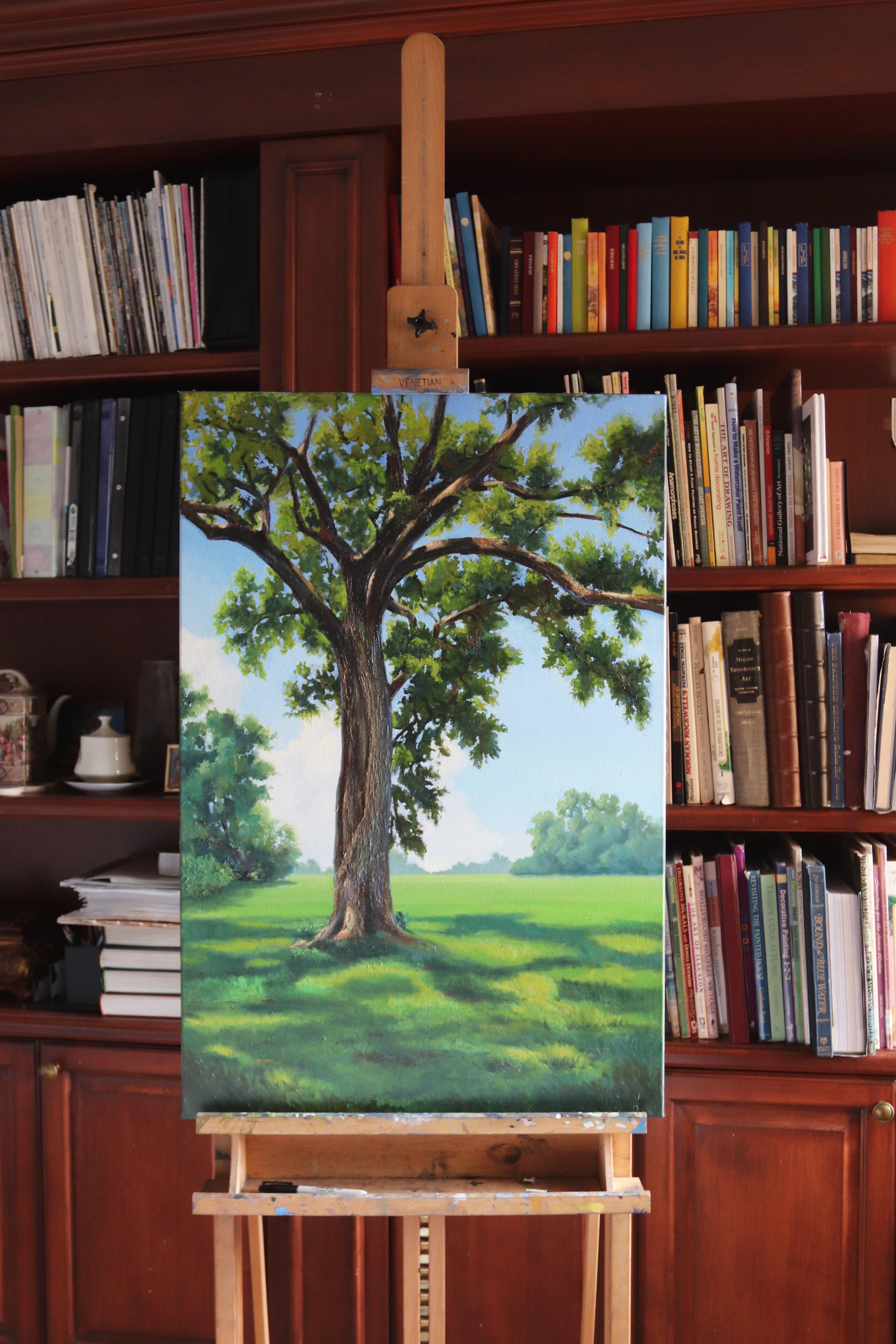 Oak nelle Terre Indiane, Pittura ad olio - Painting Realismo americano di Andres Lopez