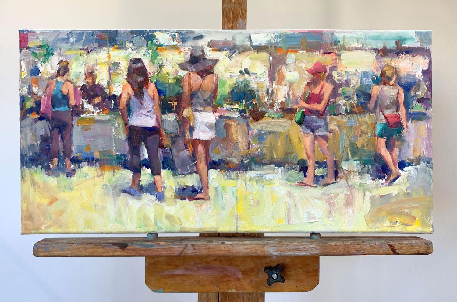 Peinture à l'huile - Marché du soleil - Painting de Jerry Salinas