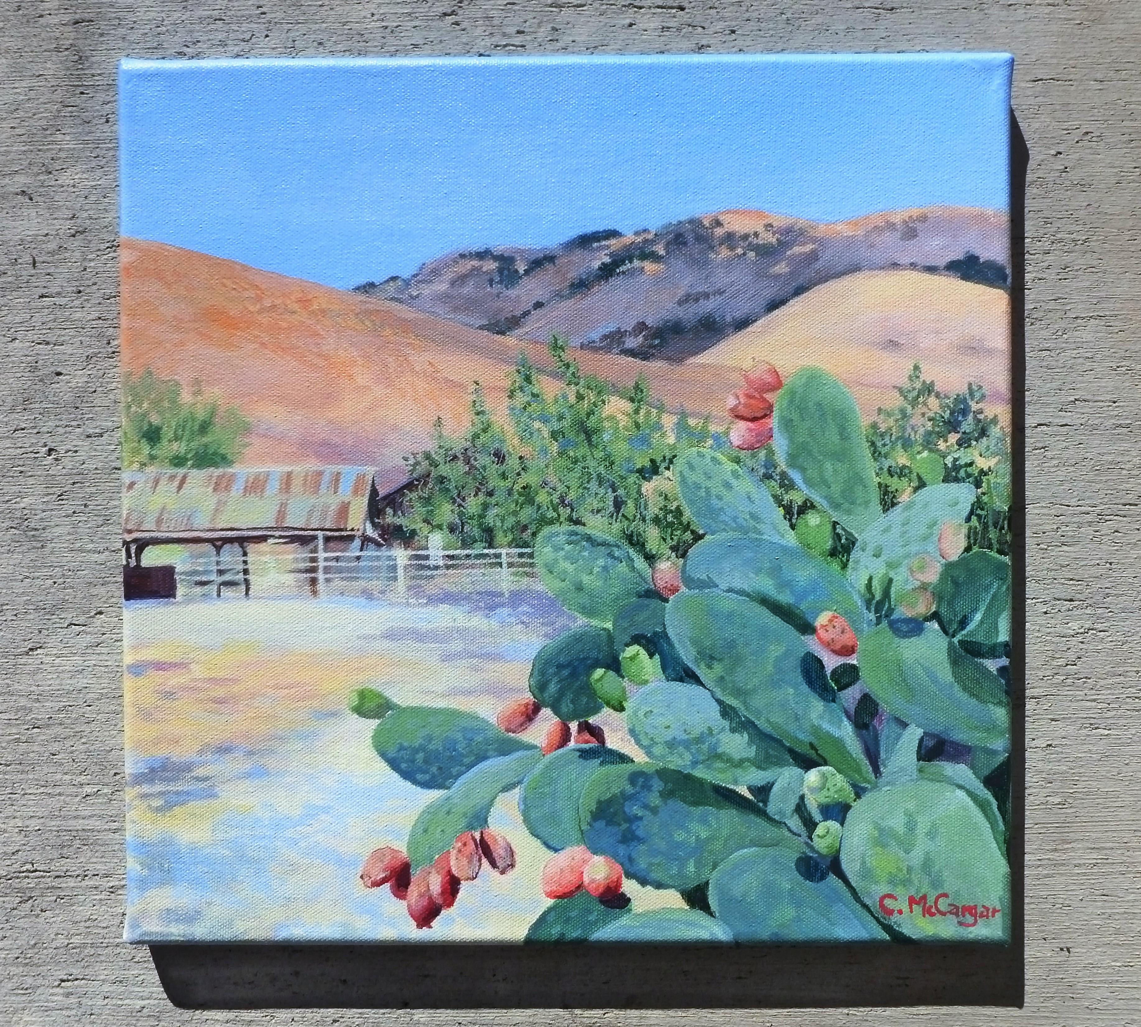 País de caballos, Pintura original - Painting Impresionista abstracto de Catherine McCargar