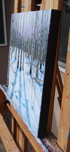 Storm Glow in Aspen Grove, Original Painting