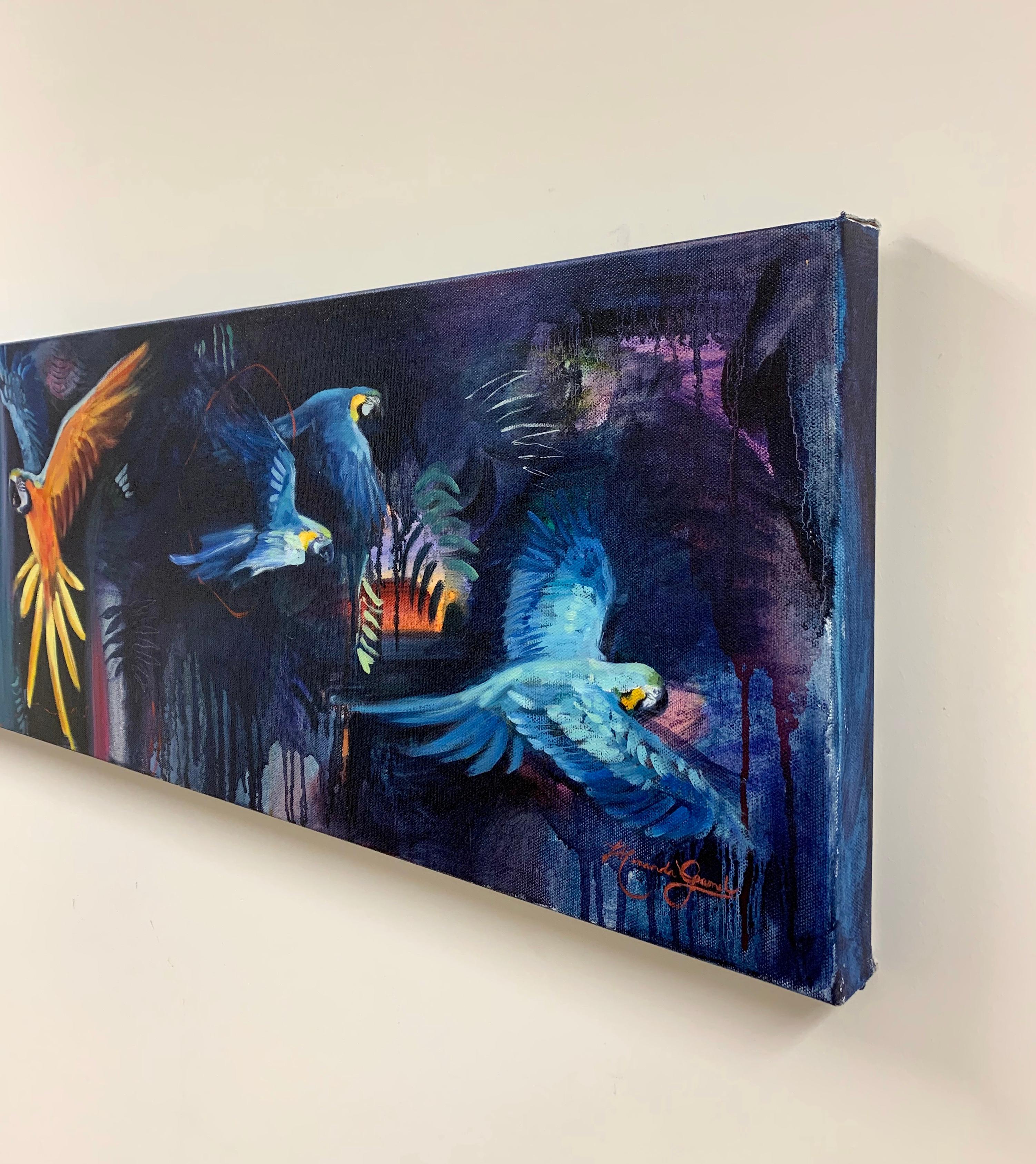 Un nouveau royaume, peinture à l'huile - Expressionnisme abstrait Art par Miranda Gamel