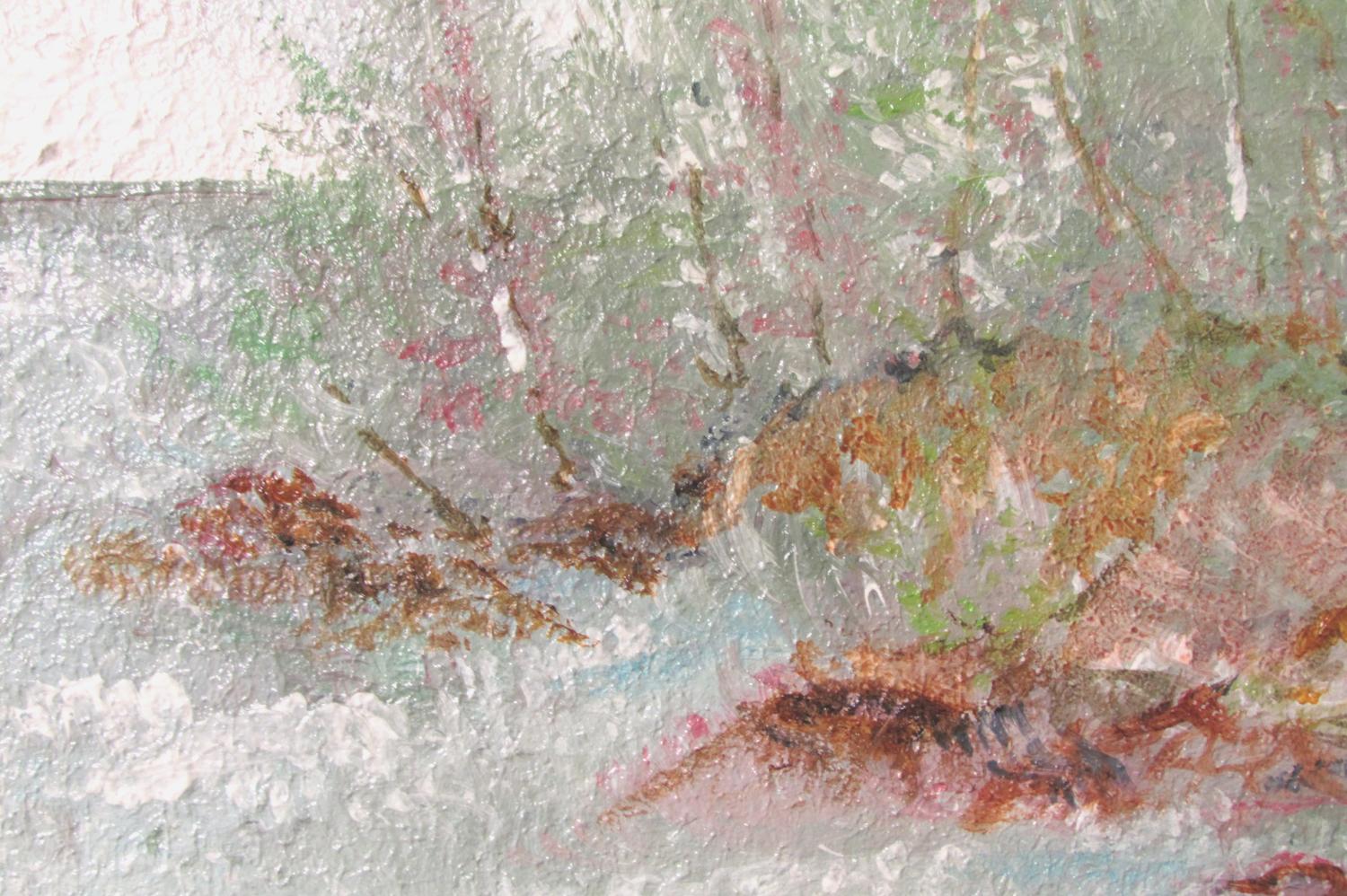 Peinture à l'huile - Paysage de rêve, Up North - Impressionnisme abstrait Painting par Valerie Berkely