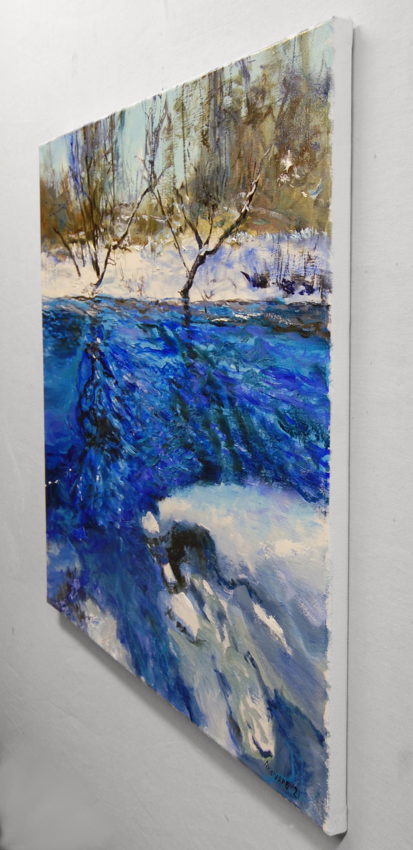 Peinture à l'huile « Ripples at the Bend » - Painting de Onelio Marrero