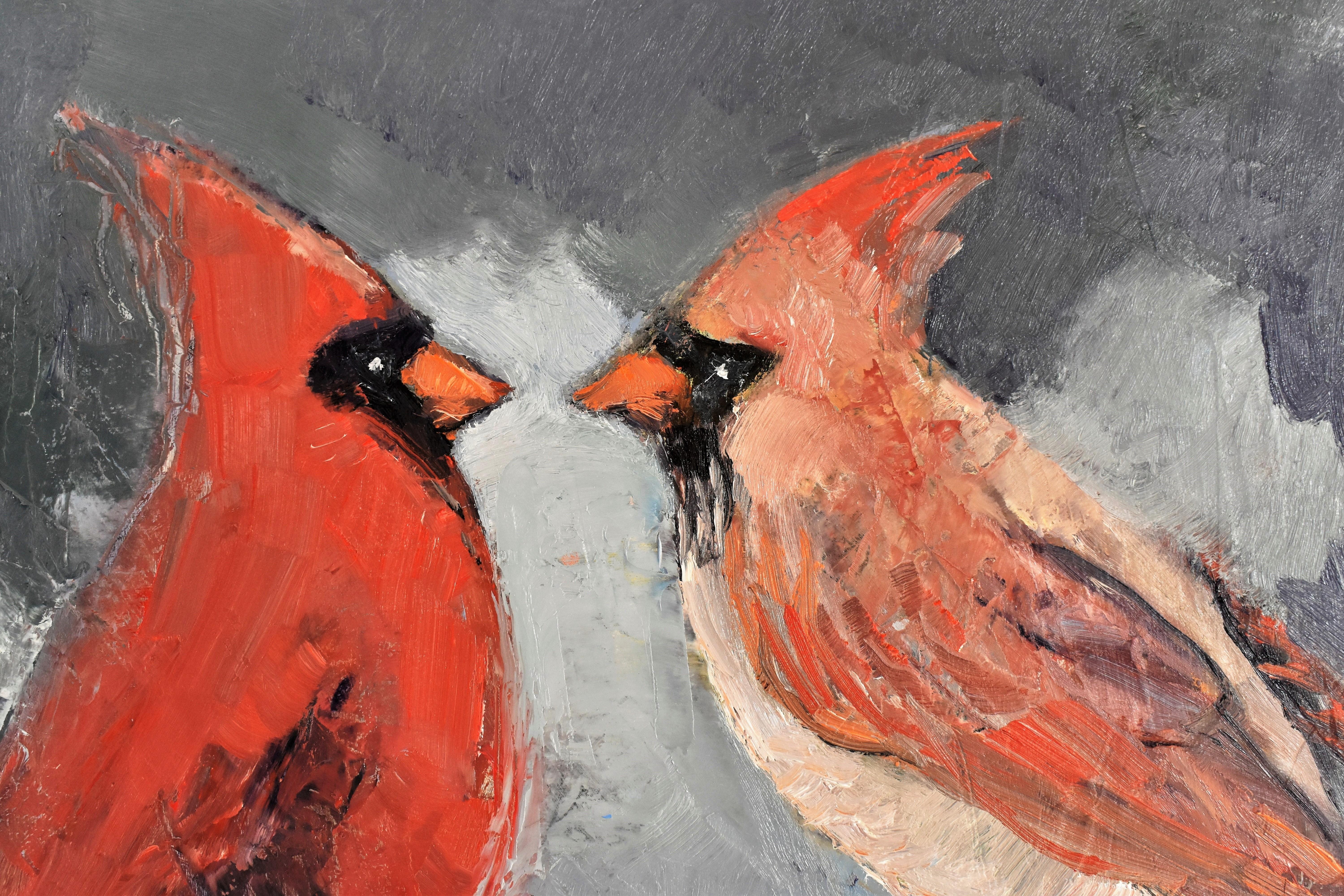 Wintering Together, Oil Painting 1