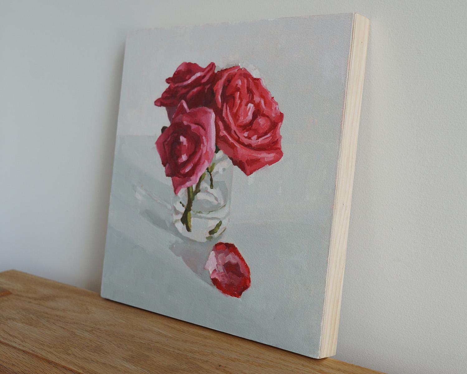 Rosas de febrero, Pintura al óleo - Painting de Nicole Lamothe