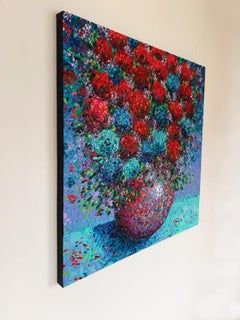 Red Vibrations, Oil Painting