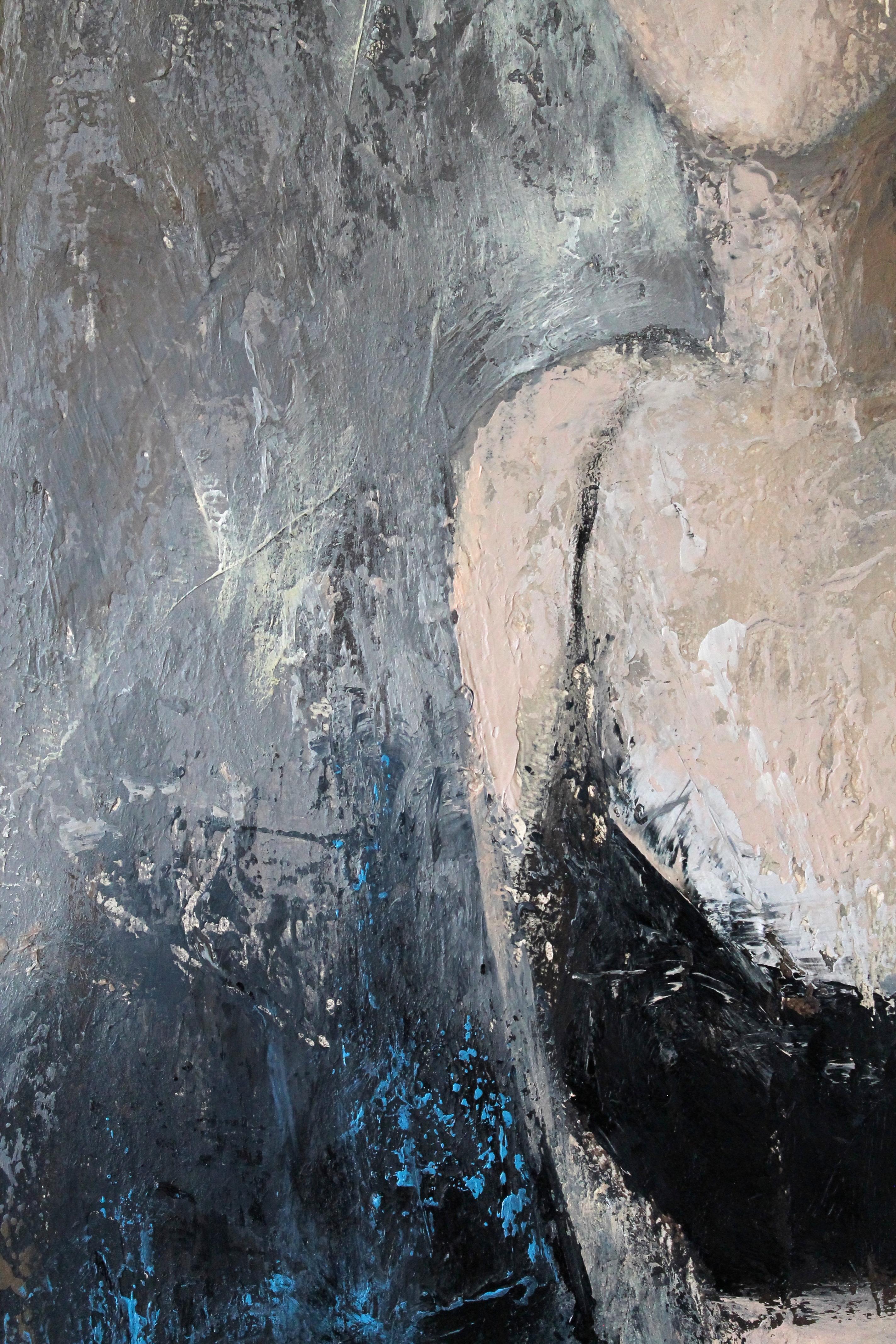 Stepping Out to the Light III, Oil Painting - Abstract Expressionist Art by Naoko Paluszak