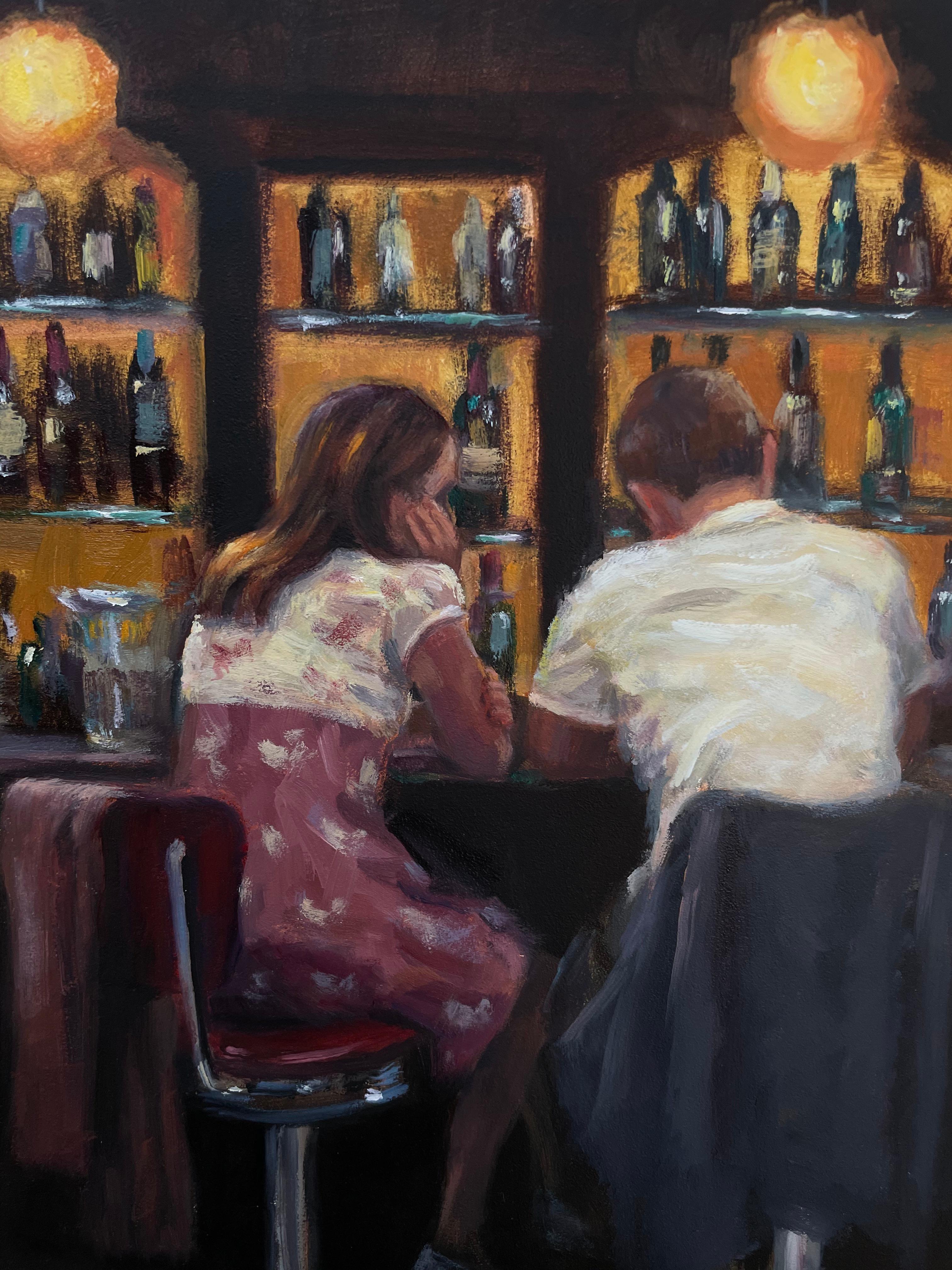 <p>Artist Comments<br>An evocative impressionist painting of a young couple engaged in deep conversation. Artist Faye Vander Veer conveys the moody atmosphere of this particular moment in time using her understanding of value and color harmony. 