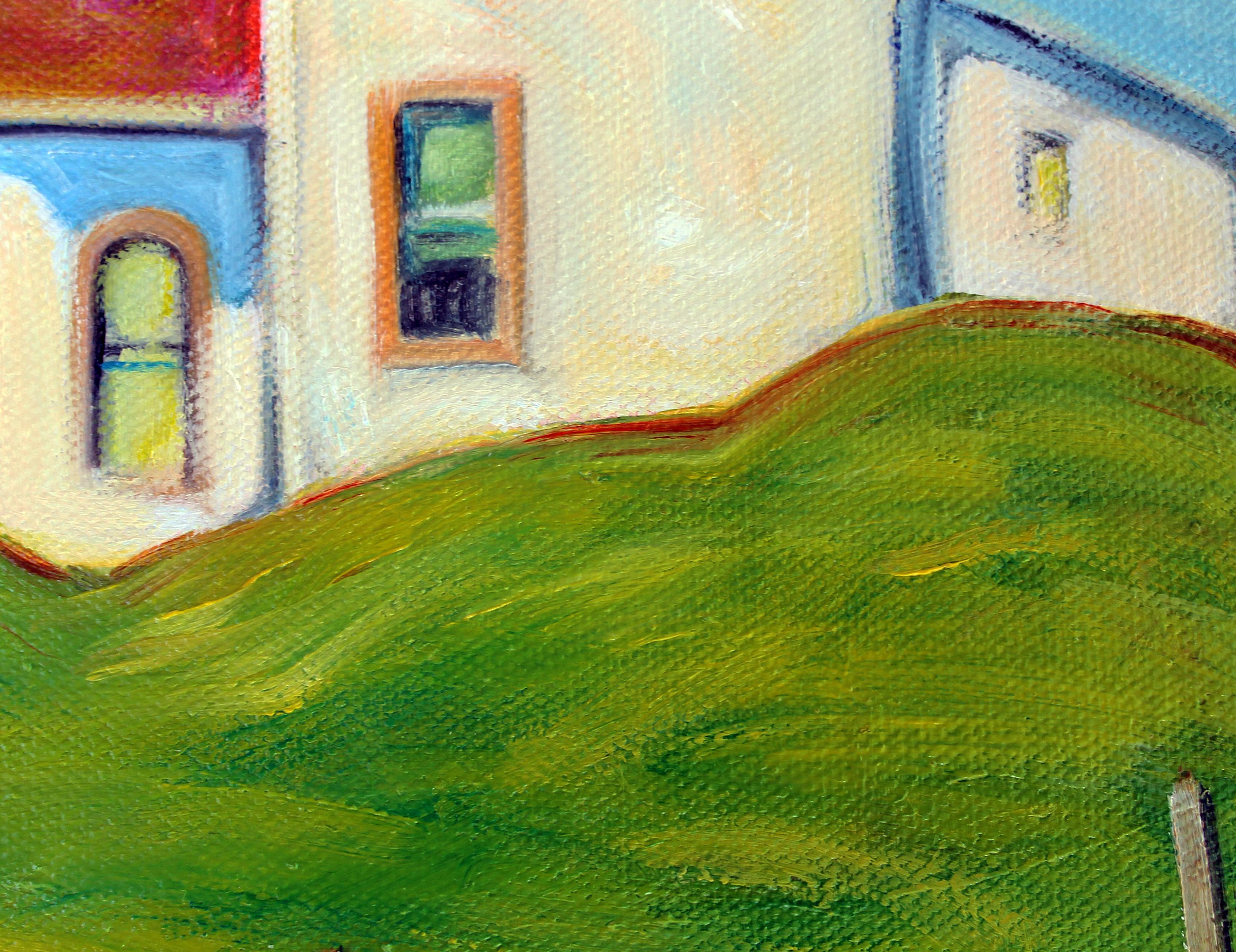 Granja de Ontario - Valle de Ottawa, Pintura al óleo - Landscape Painting Gris de Doug Cosbie