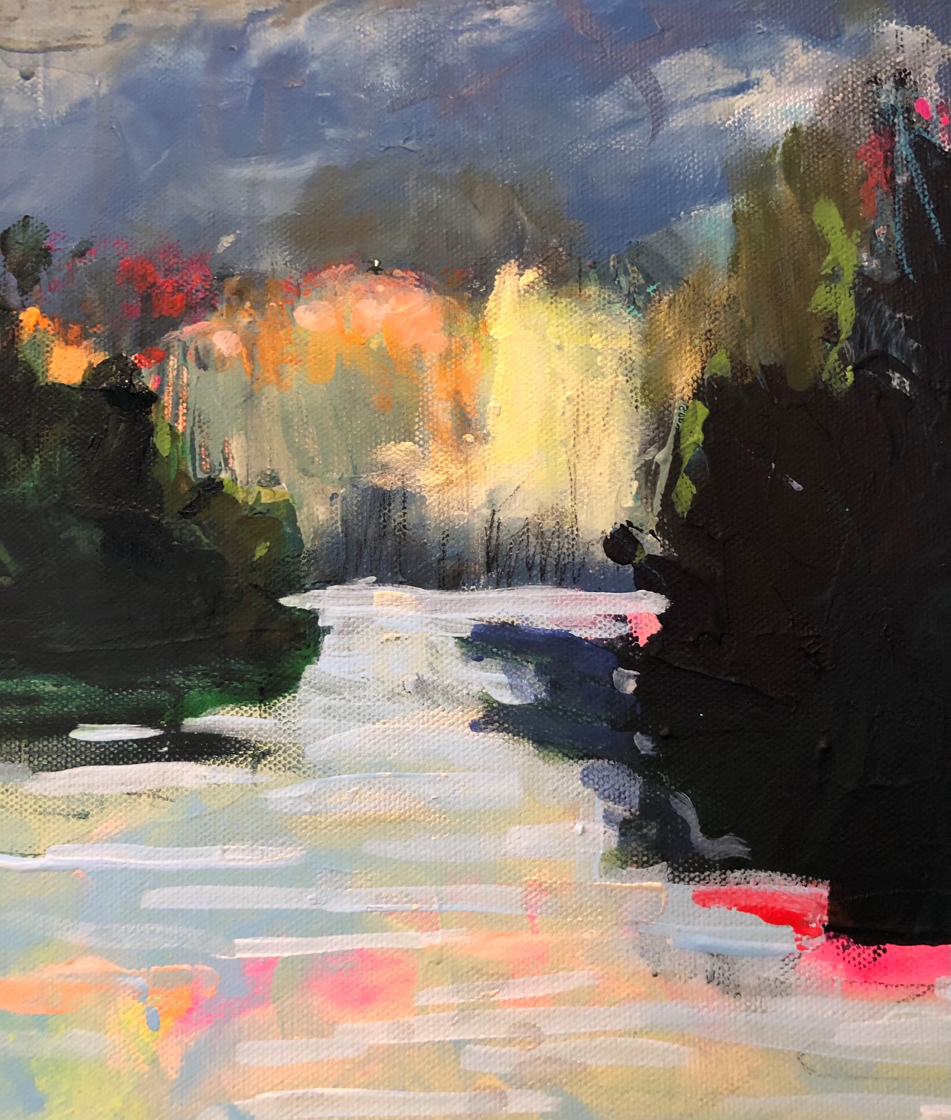 Magical Light Lure of Lake Pines, Original Painting 1