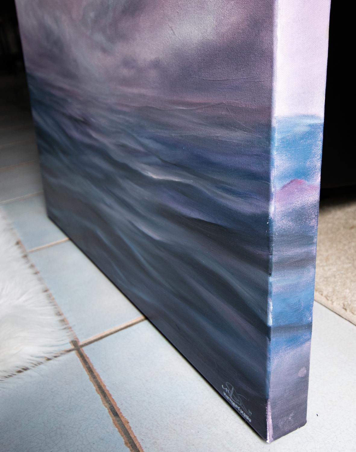 Soli nel nulla, Pittura a olio - Painting di Mitch Davis-Mann