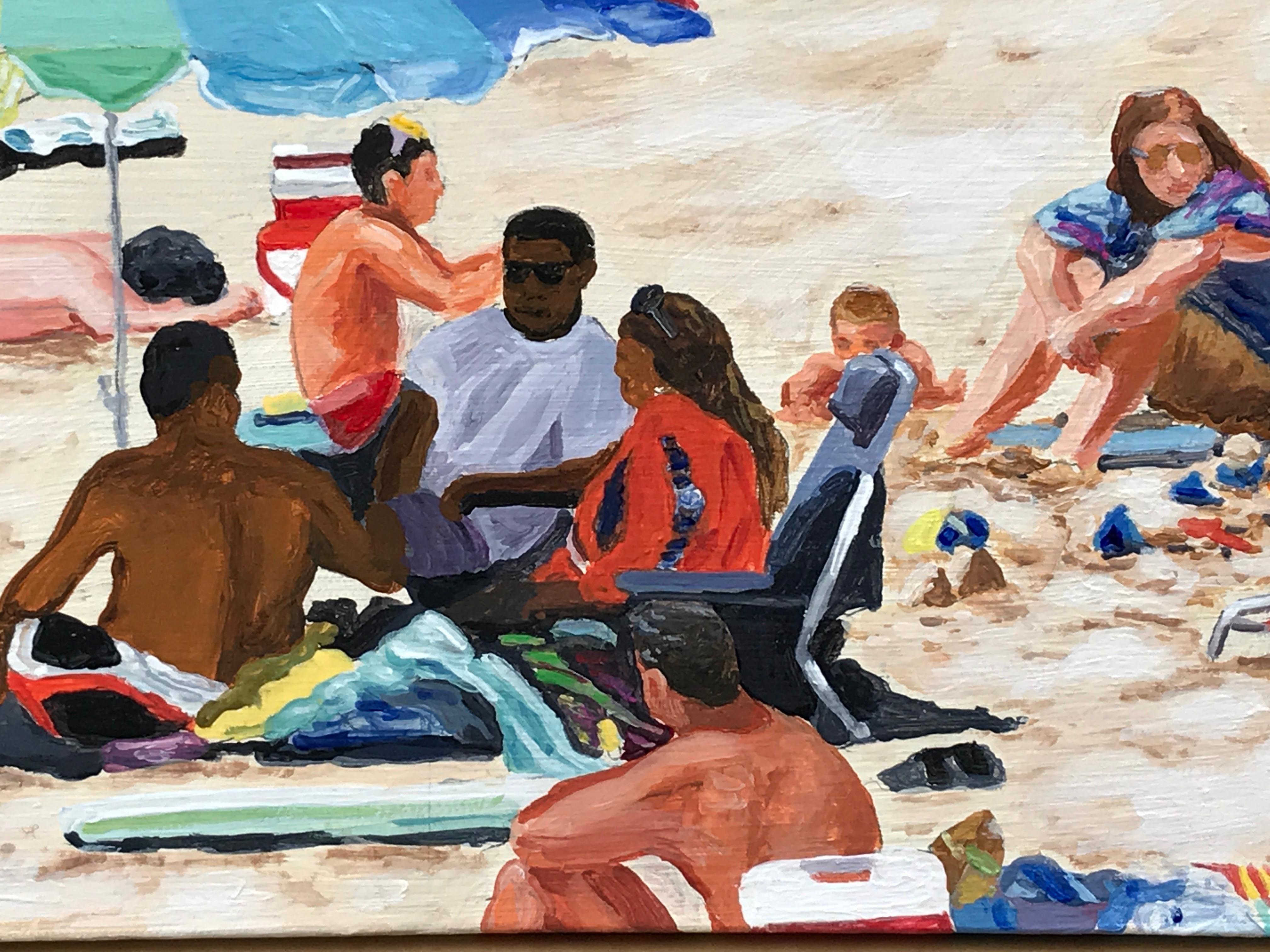 a day at the beach painting
