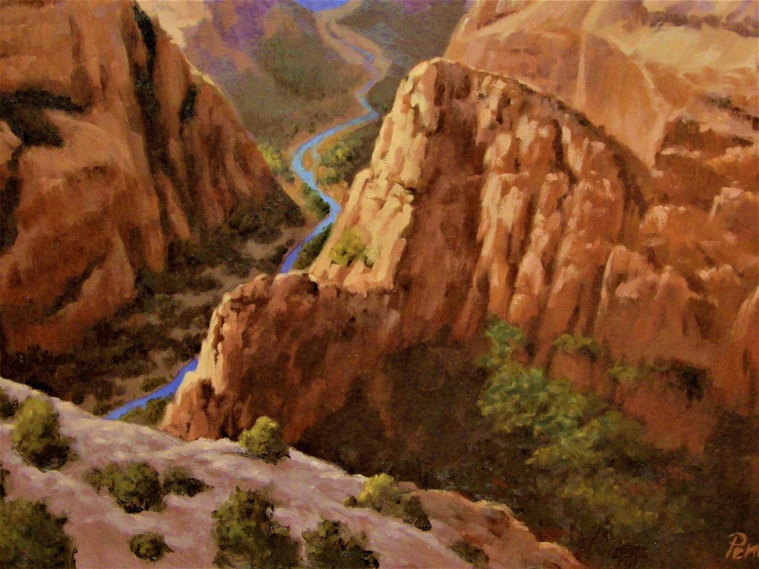 Zion Canyon, Oil Painting 1