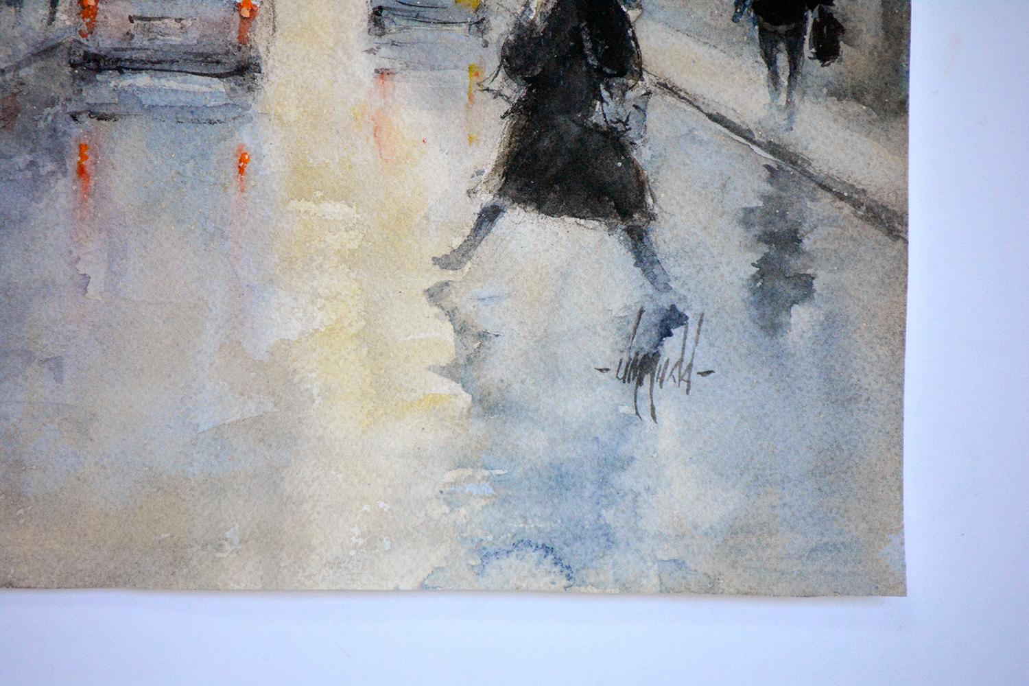 Rain on North Mill, Original Painting - Art by Judy Mudd