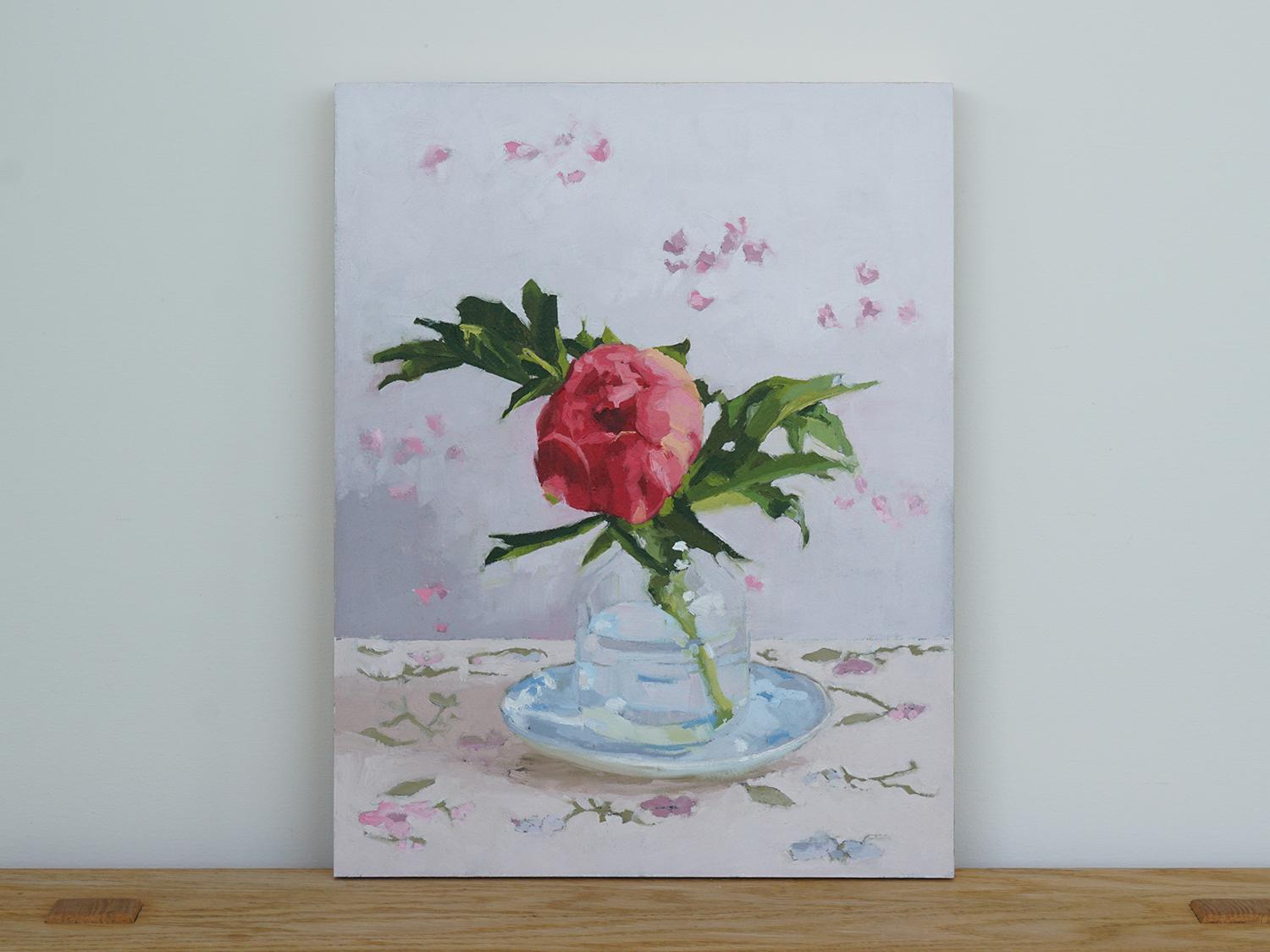 Peonia I, Pittura a olio - Painting Impressionismo astratto di Nicole Lamothe