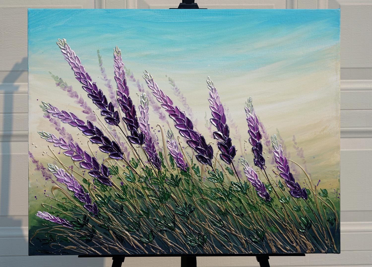 Altramuces de primavera, Pintura original - Painting Impresionista abstracto de Amanda Dagg