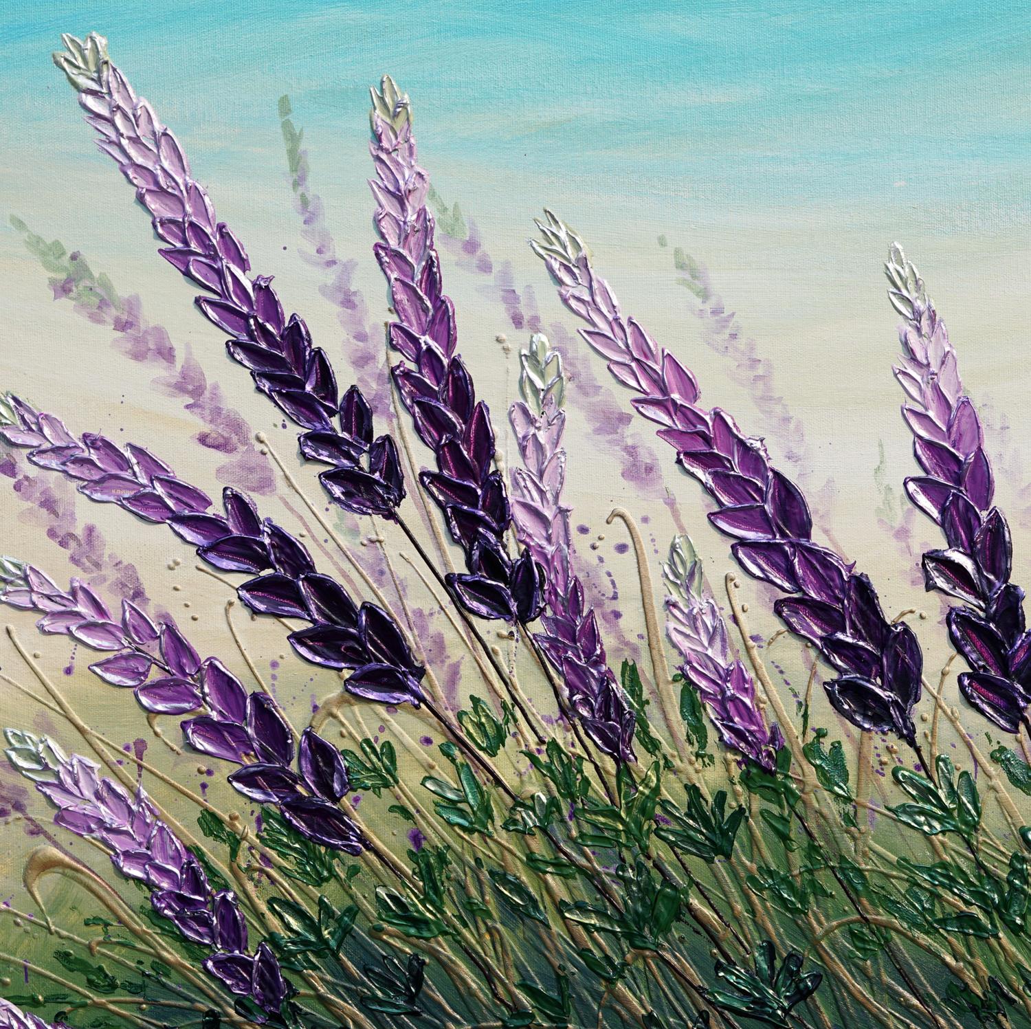 Altramuces de primavera, Pintura original - Still-Life Painting Gris de Amanda Dagg