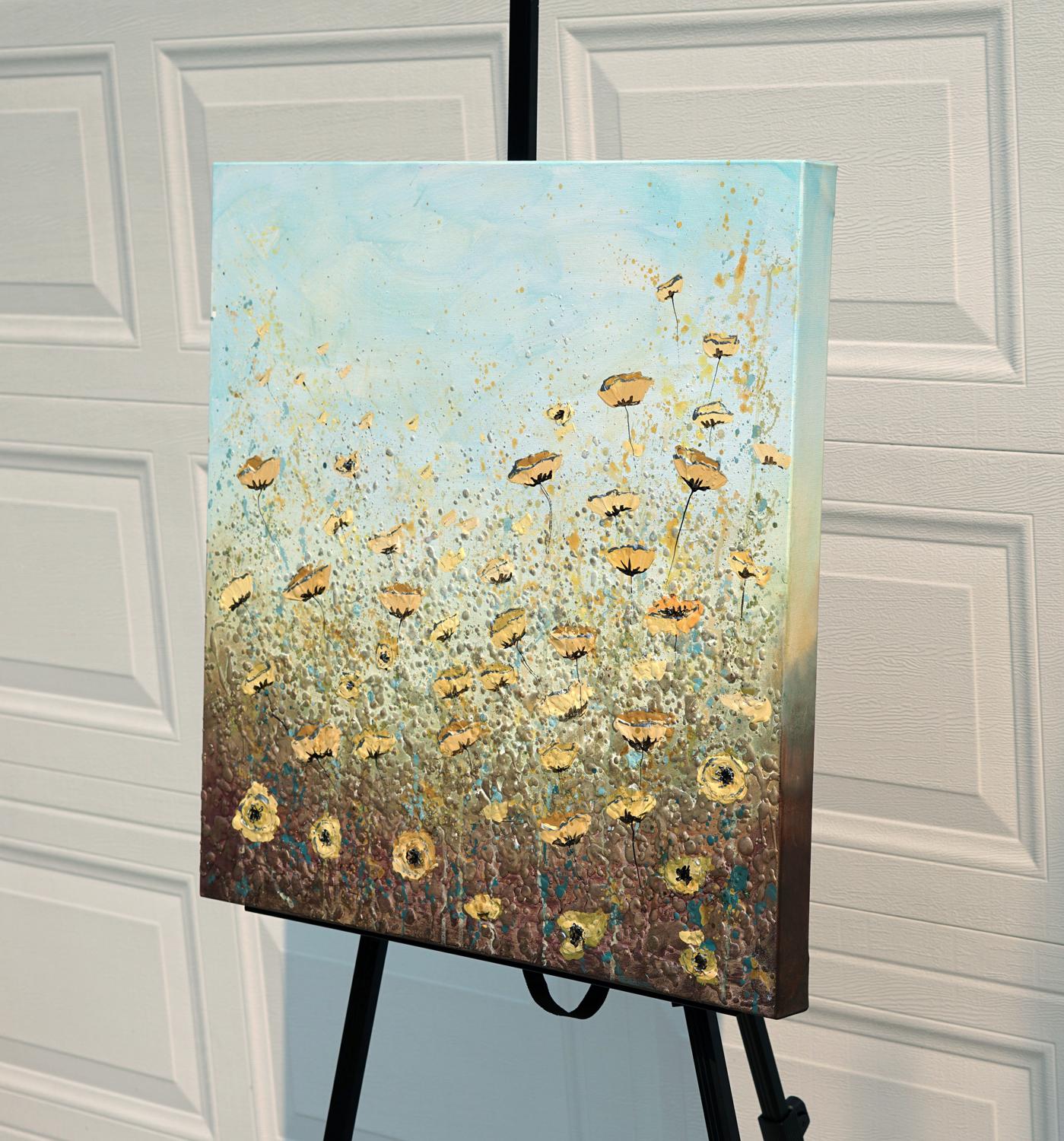 Harmony of Flower Bloom, Original Painting - Abstract Impressionist Art by Amanda Dagg